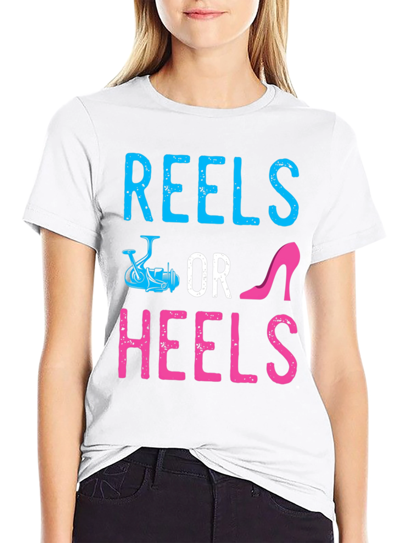 Reels or Heels Gender Reveal T-Shirt