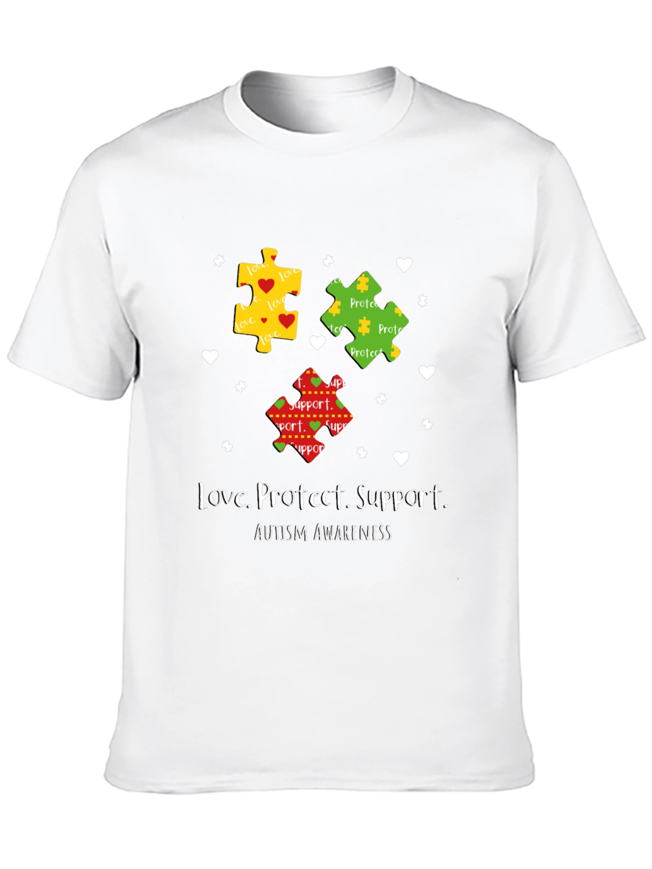 Autism Awareness Graphic Tee - Love Protect Support