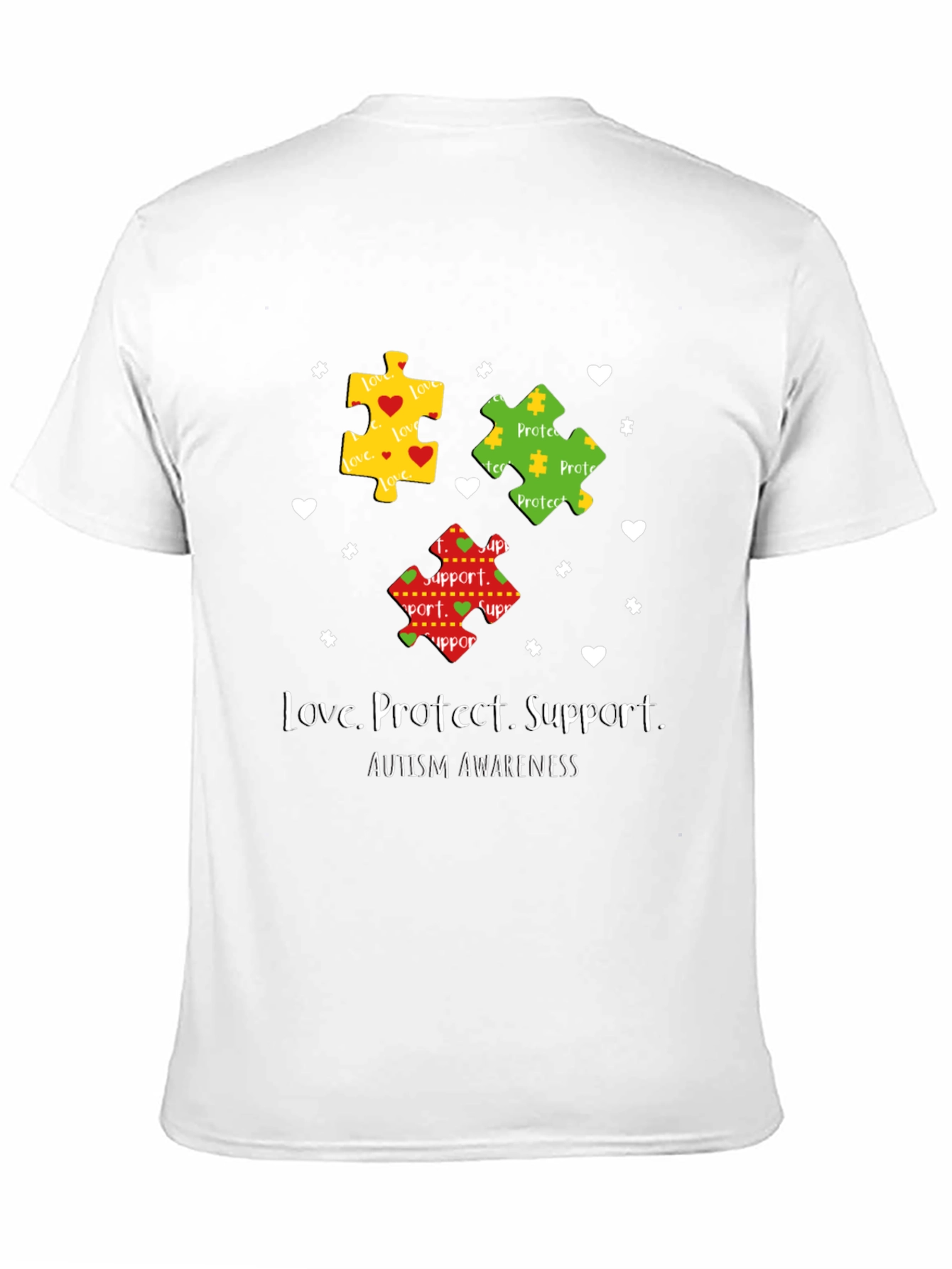 Autism Awareness Graphic Tee - Love Protect Support