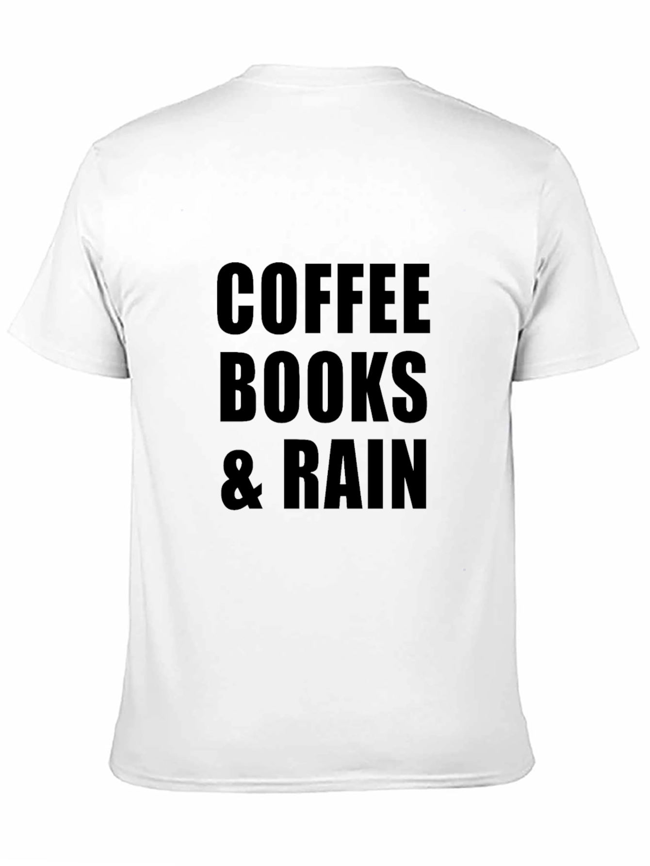 Coffee Books & Rain Black T-Shirt