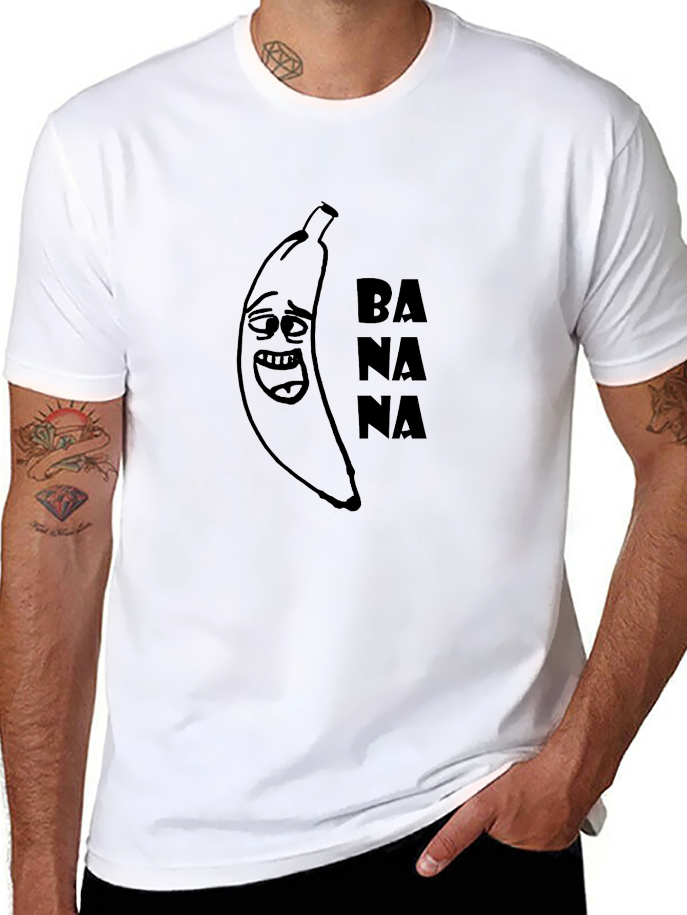 Funny Banana Graphic Tee - Unisex Black T-Shirt