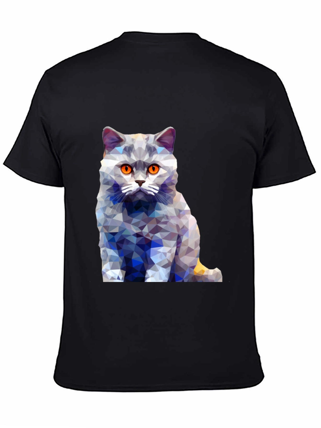 Geometric Cat T-Shirt - Abstract Design