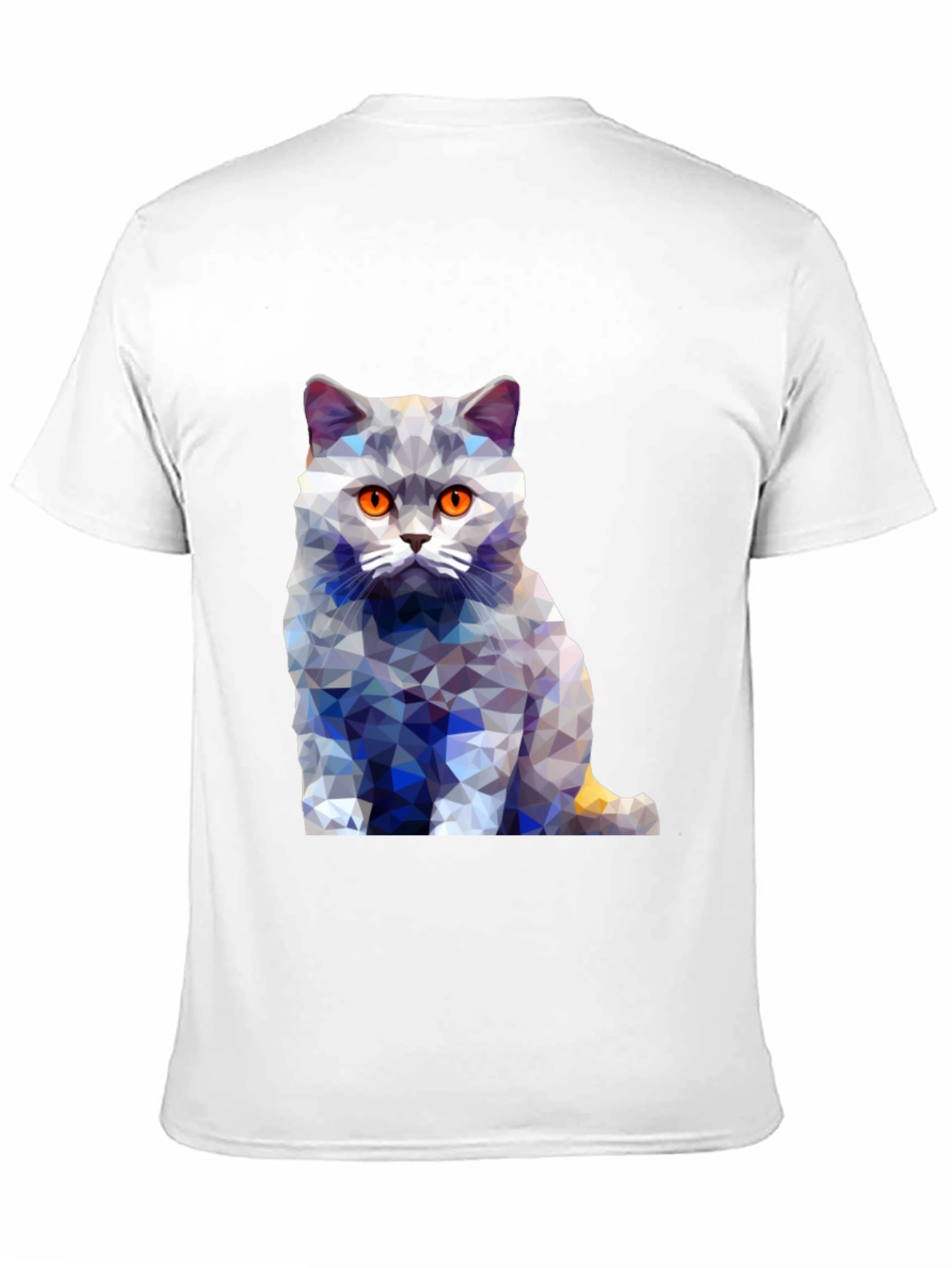 Geometric Cat T-Shirt - Abstract Design