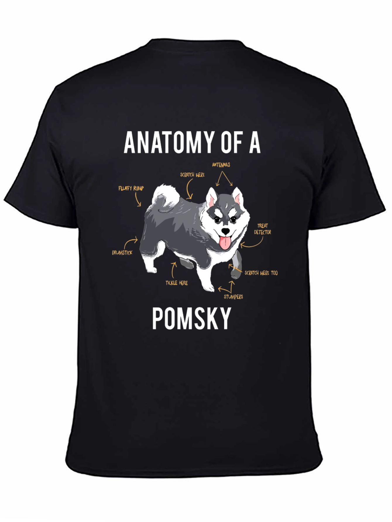 Anatomy of a Pomsky Dog T-Shirt
