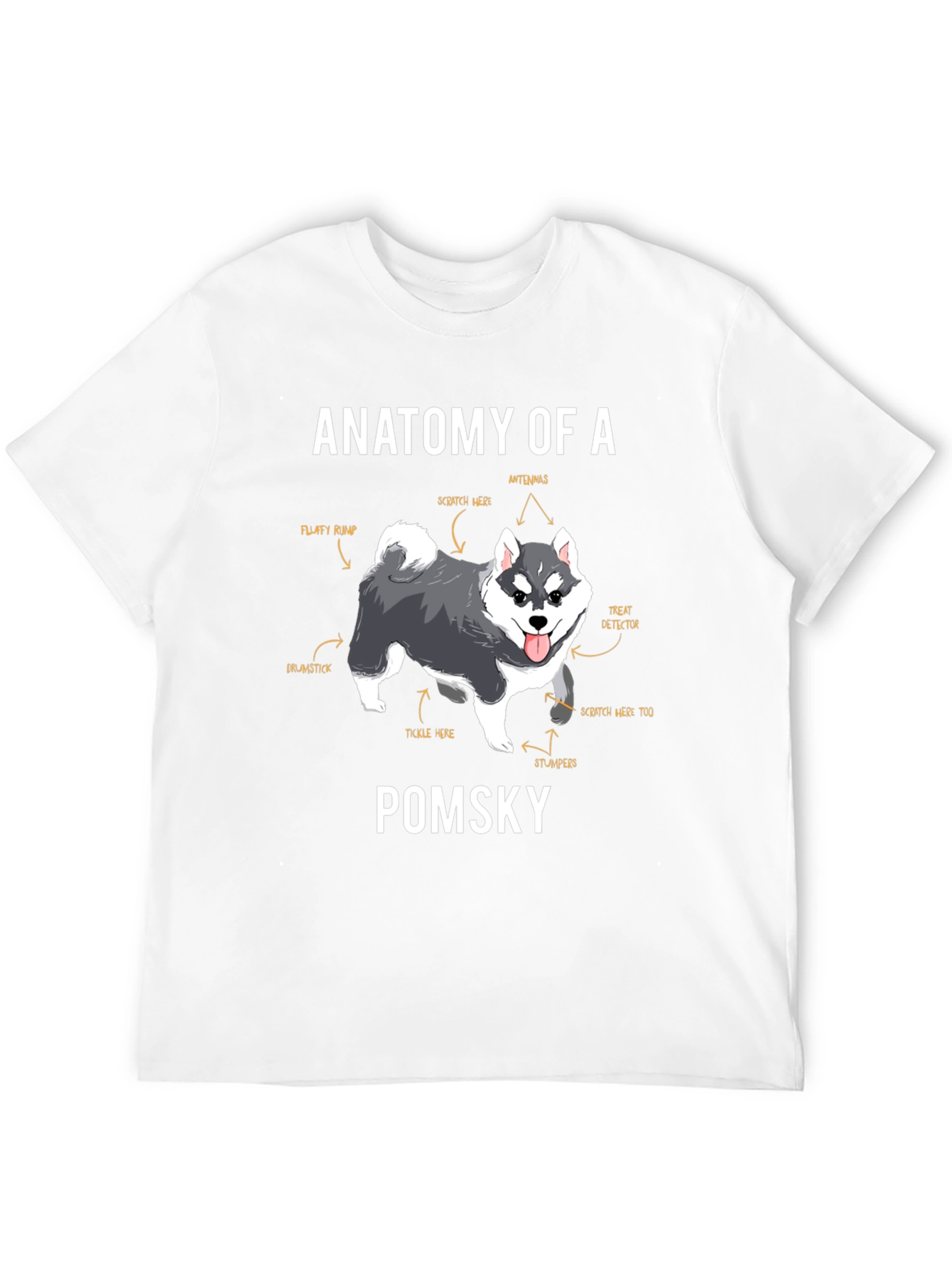 Anatomy of a Pomsky Dog T-Shirt