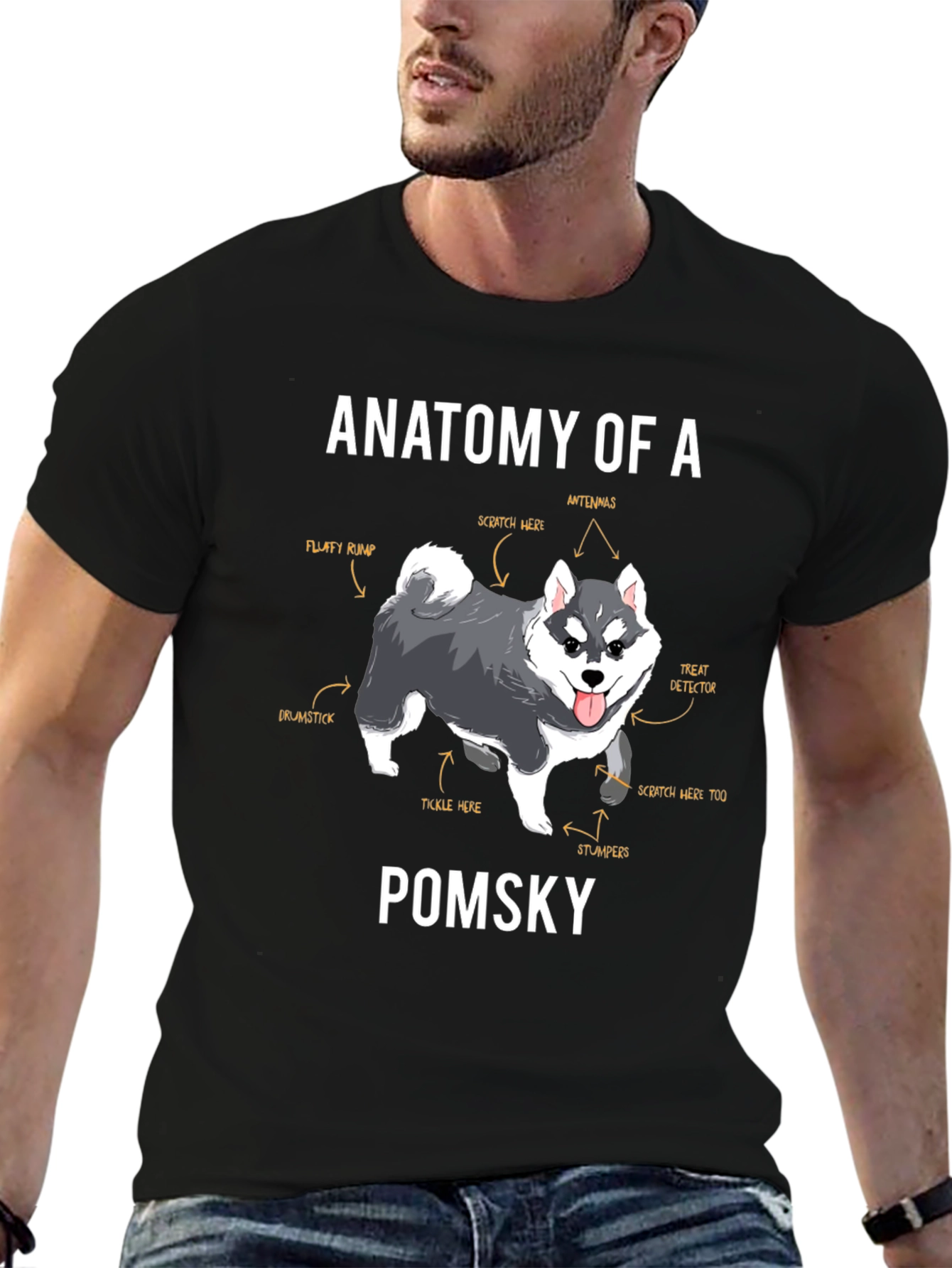 Anatomy of a Pomsky Dog T-Shirt