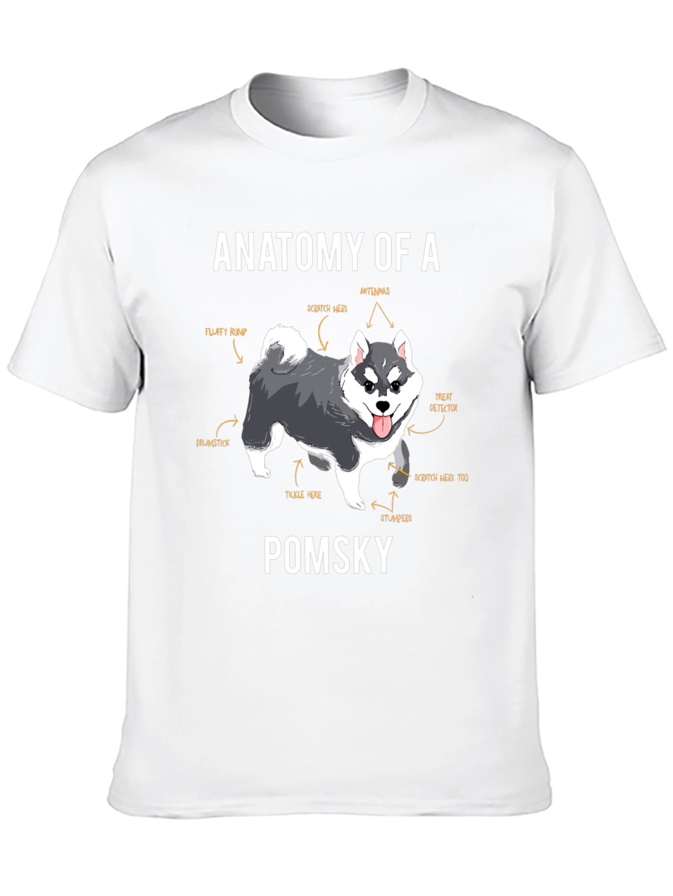 Anatomy of a Pomsky Dog T-Shirt