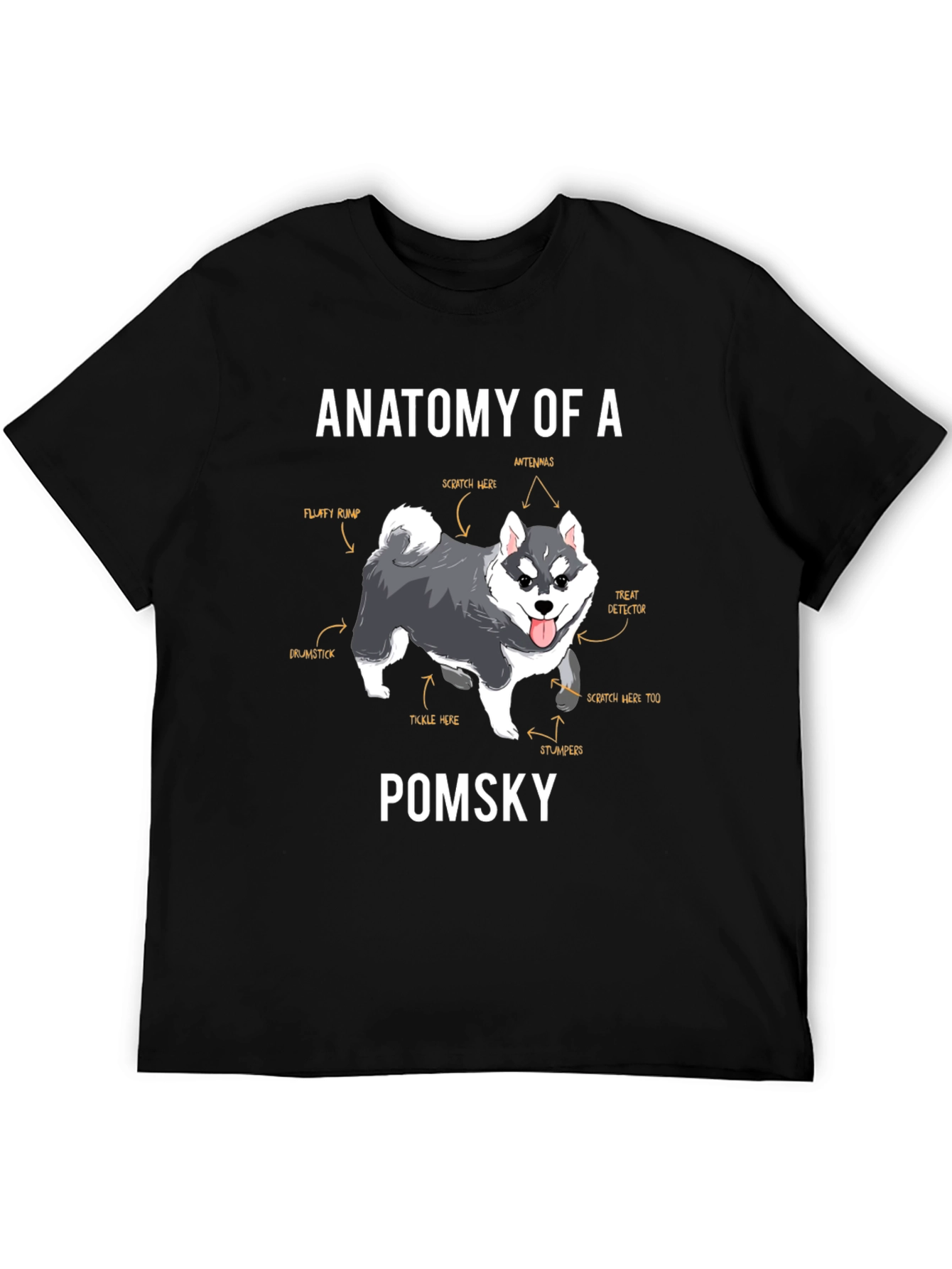 Anatomy of a Pomsky Dog T-Shirt