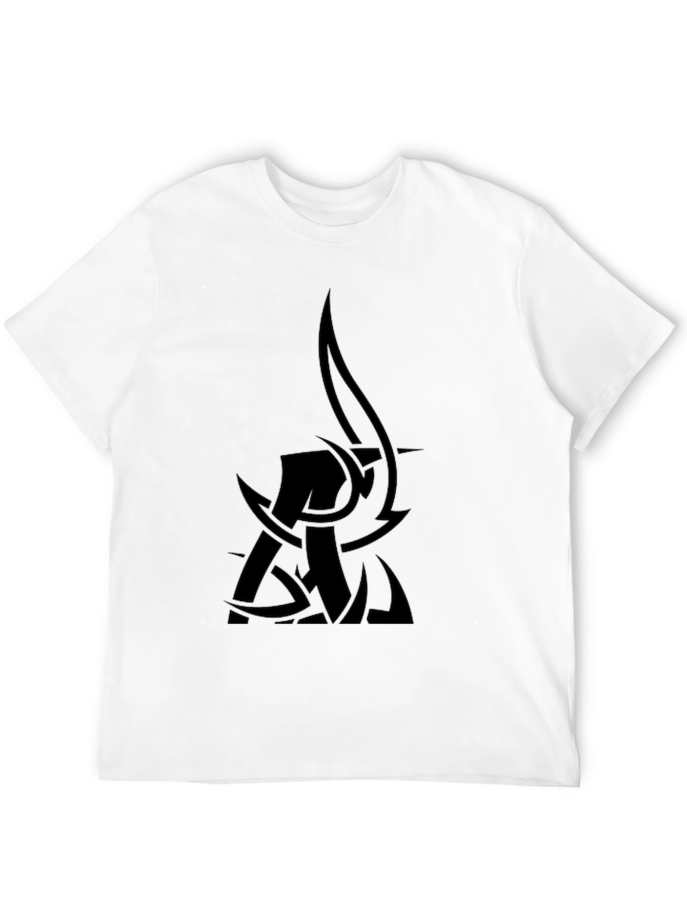 Mens Black Graphic Tee - Tribal Design