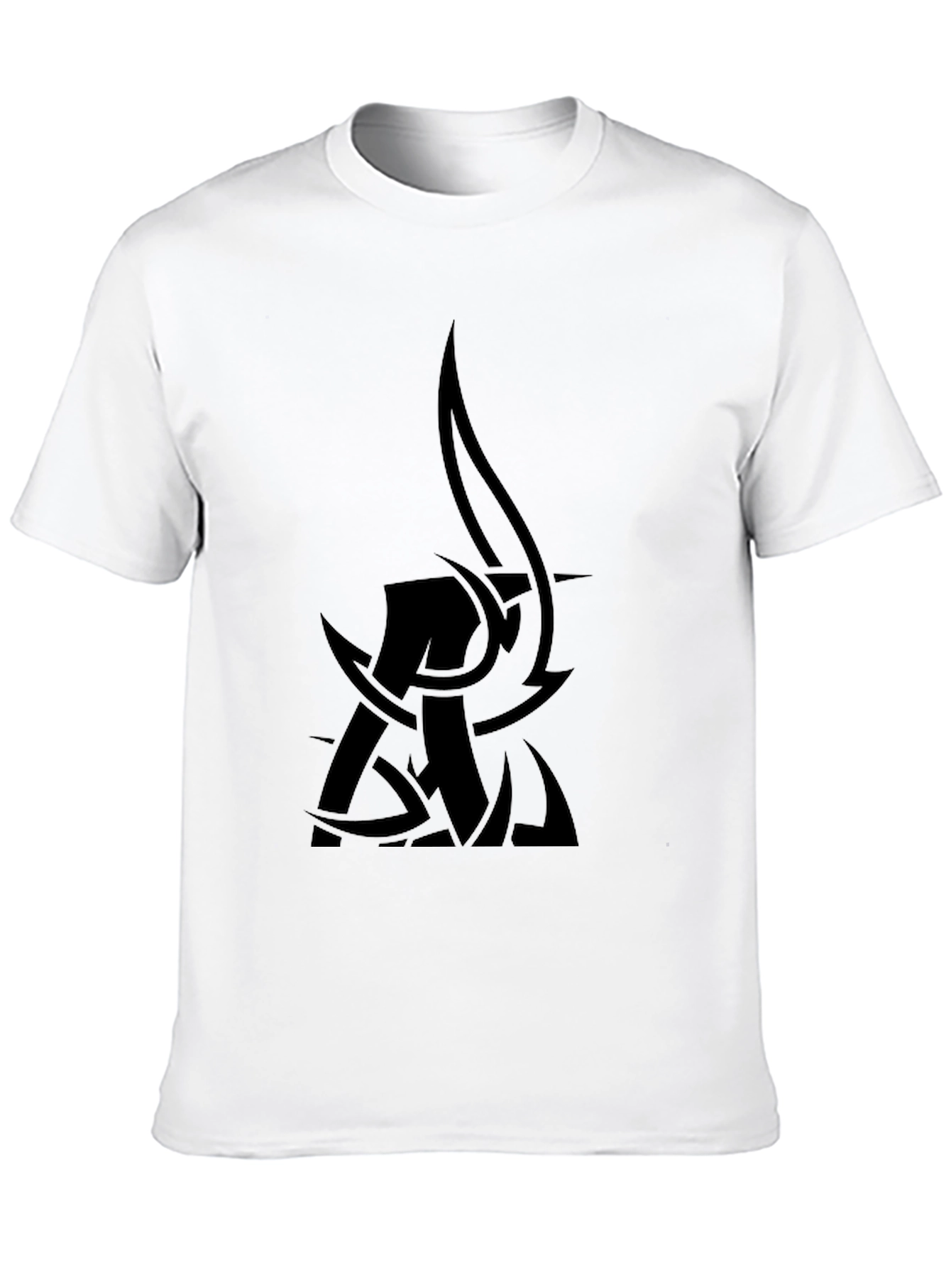 Mens Black Graphic Tee - Tribal Design