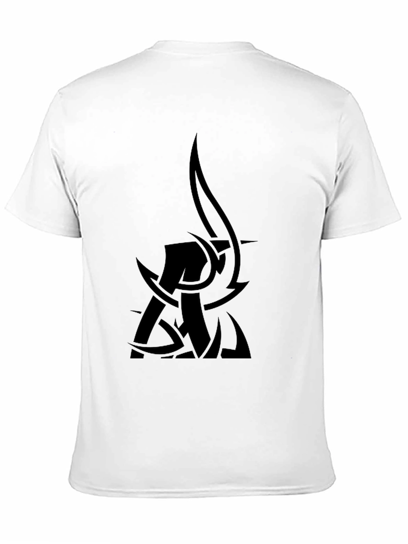 Mens Black Graphic Tee - Tribal Design