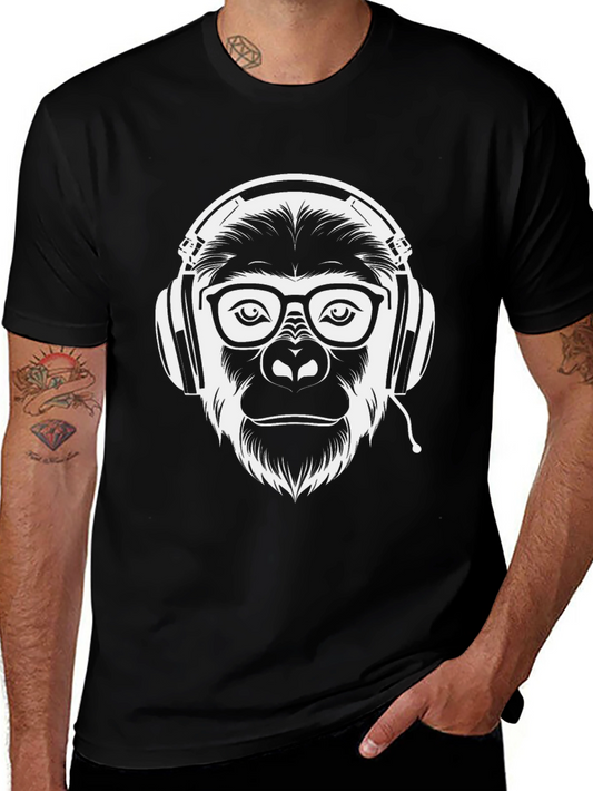 Cool Gorilla DJ T-Shirt - Black