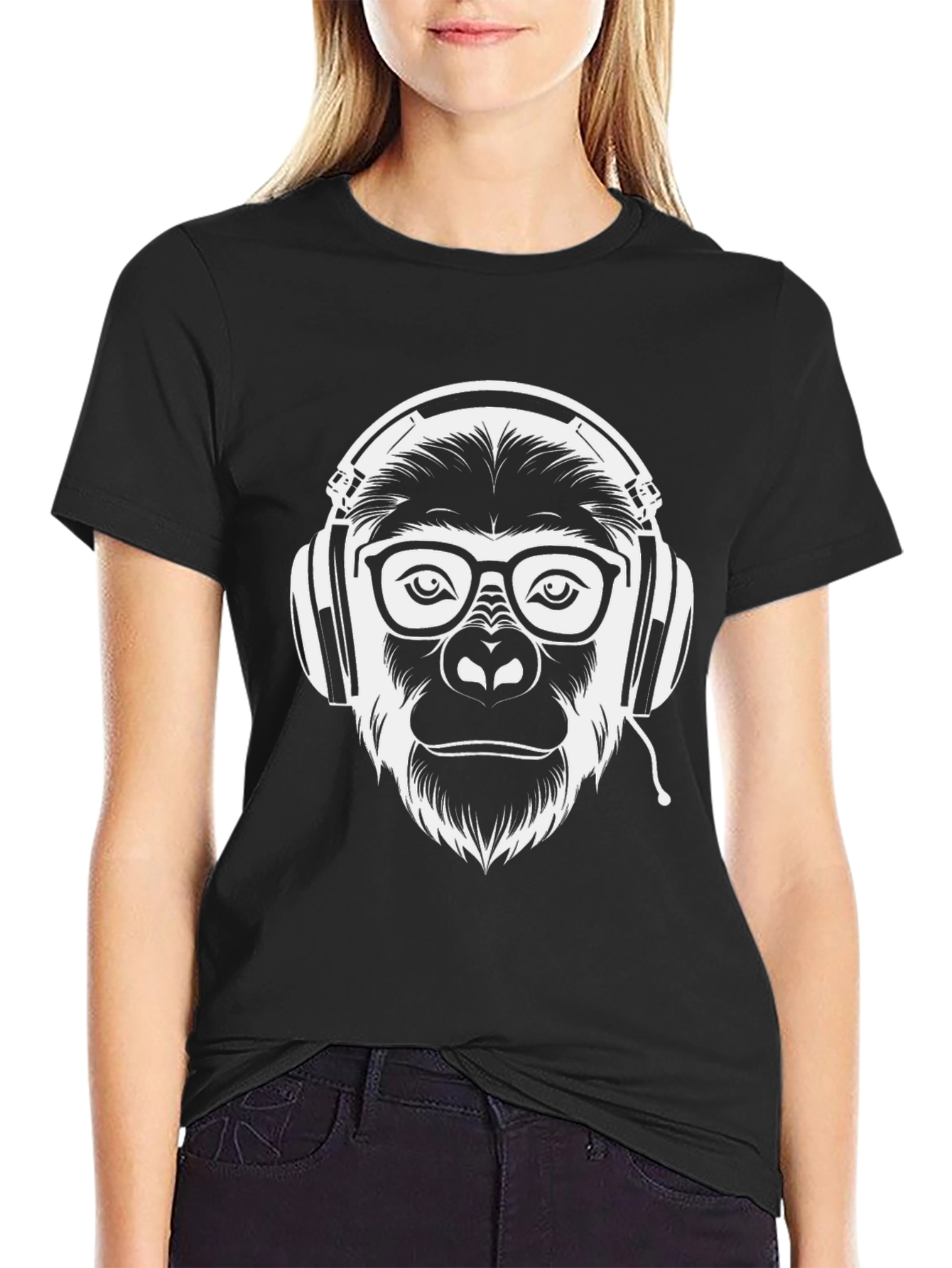 Cool Gorilla DJ T-Shirt - Black