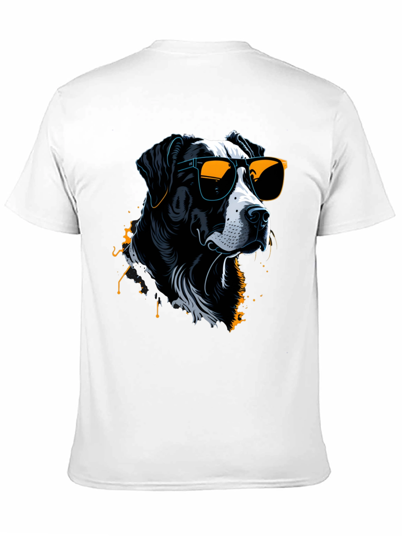 Cool Dog Graphic Tee - Stylish Mens Black T-Shirt