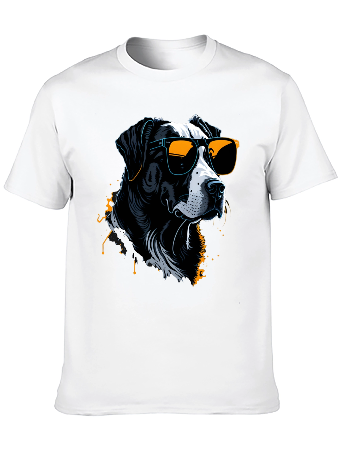 Cool Dog Graphic Tee - Stylish Mens Black T-Shirt