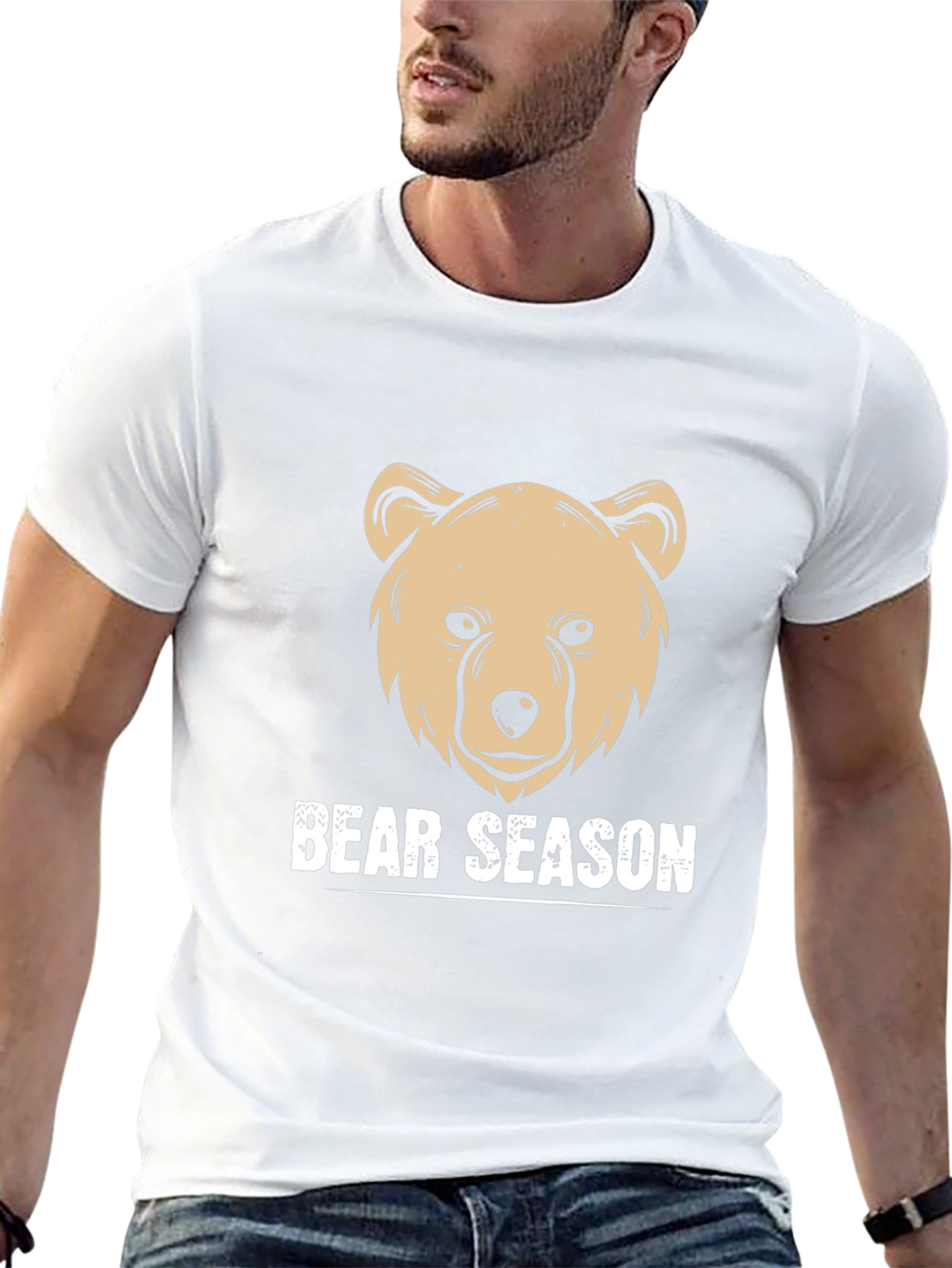 Bear Season Graphic Tee - Black Casual Shirt