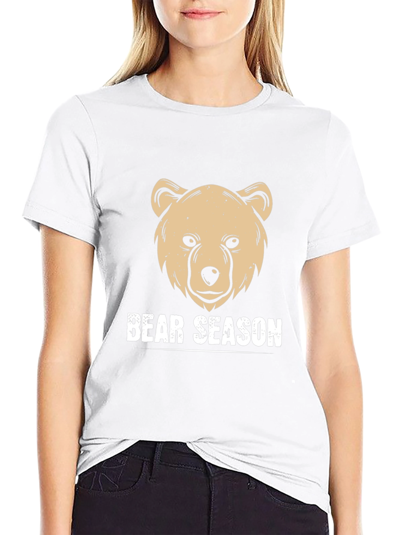 Bear Season Graphic Tee - Black Casual Shirt