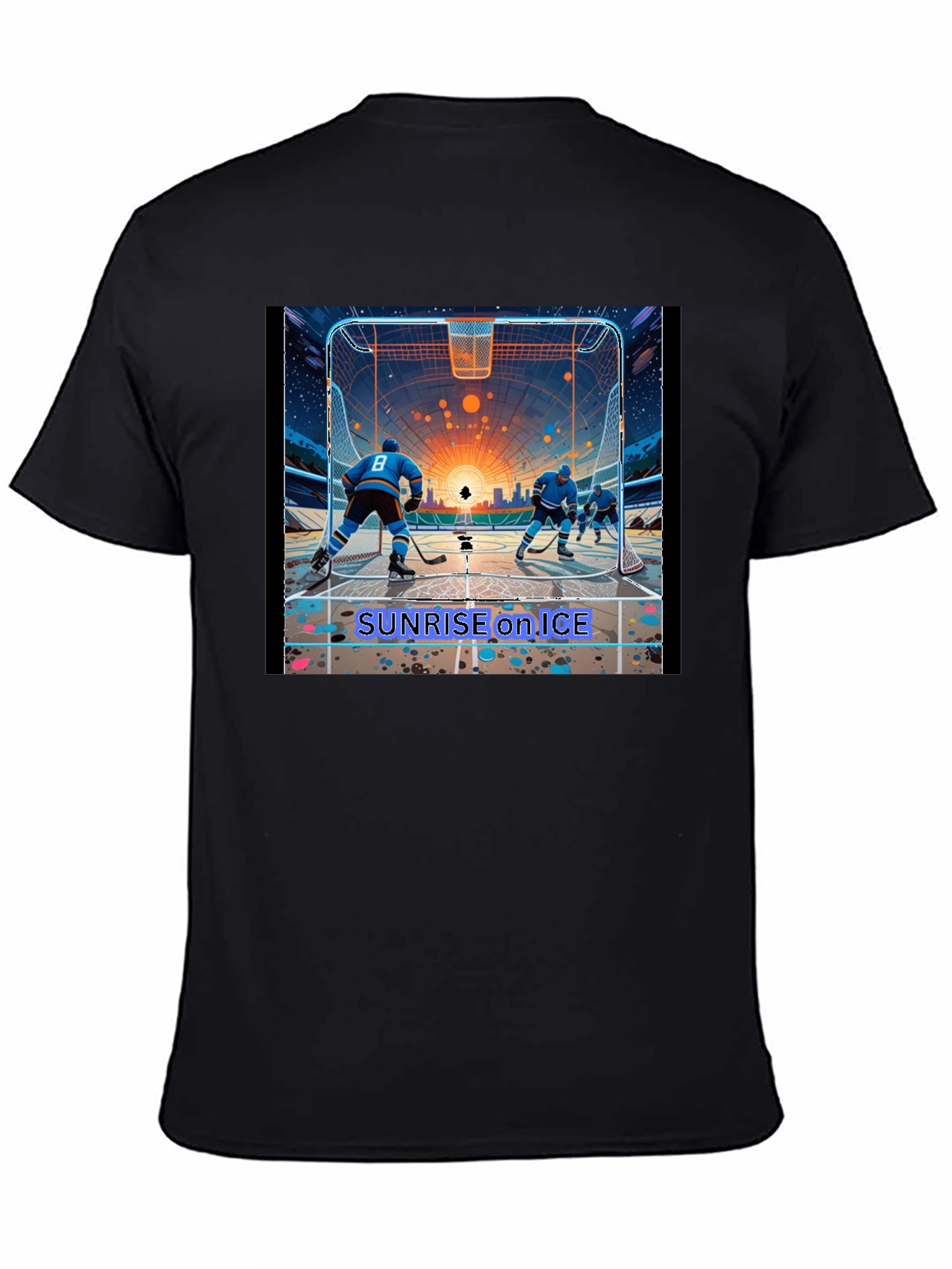 Sunrise on Ice Hockey Graphic Tee