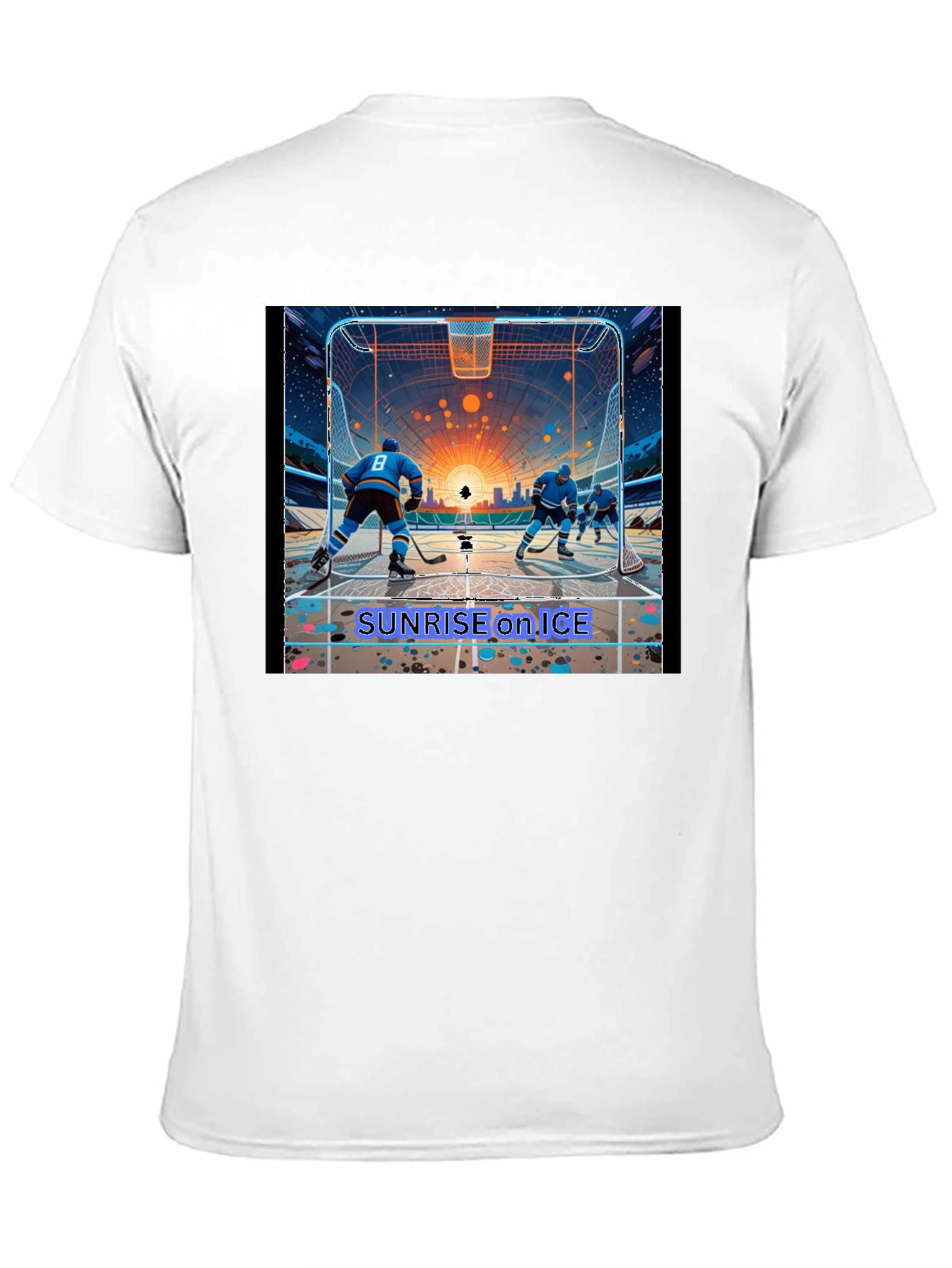 Sunrise on Ice Hockey Graphic Tee