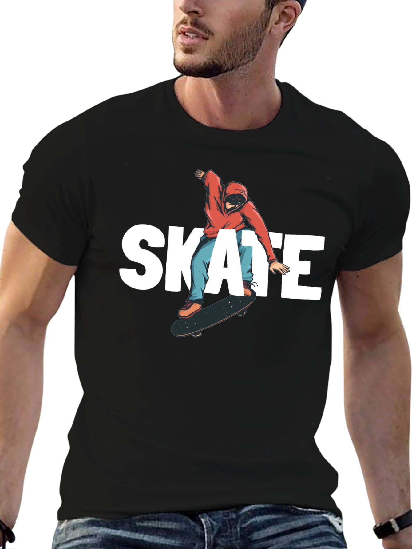 Skate T-Shirt - Black Graphic Tee