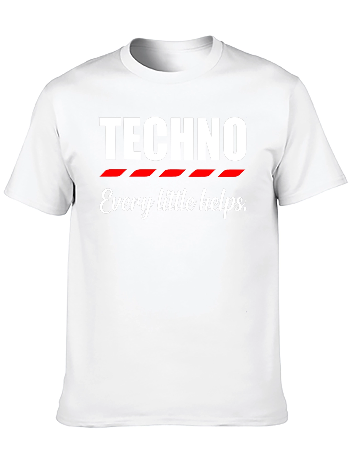 Techno Every Little Helps Black Graphic Tee