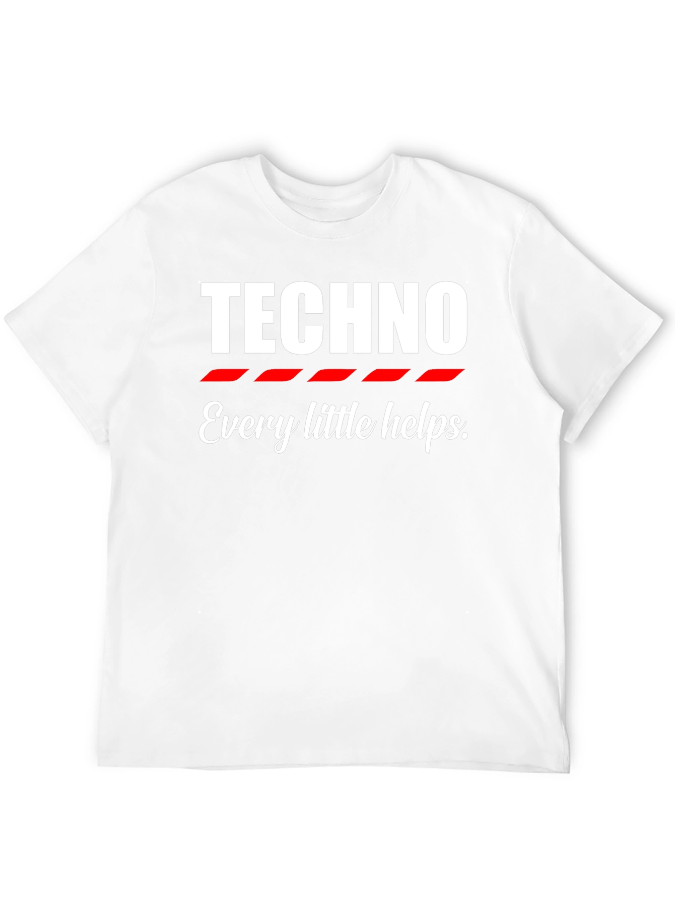Techno Every Little Helps Black Graphic Tee