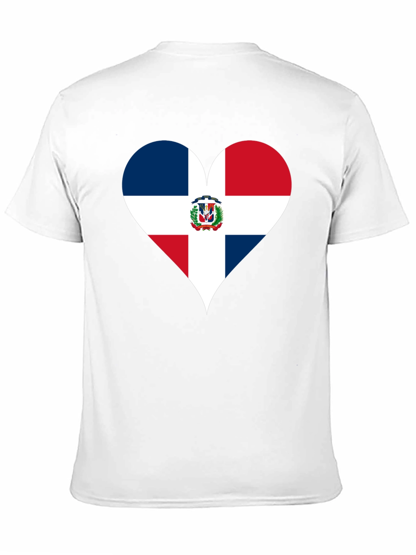 Dominican Republic Flag Heart T-Shirt