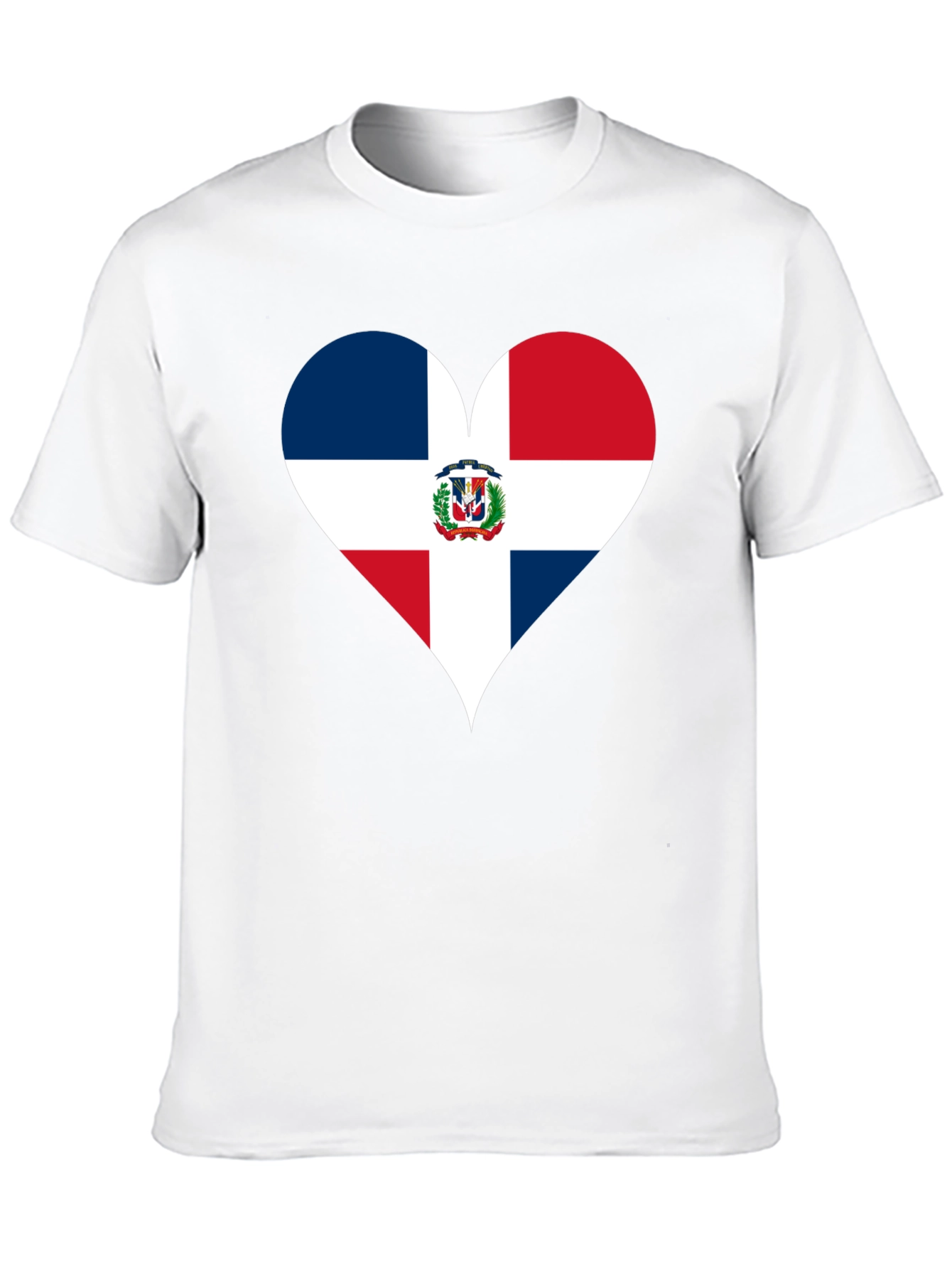 Dominican Republic Flag Heart T-Shirt