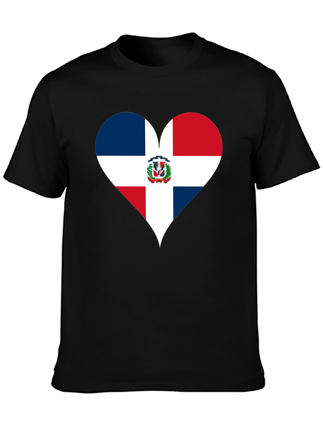 Dominican Republic Flag Heart T-Shirt