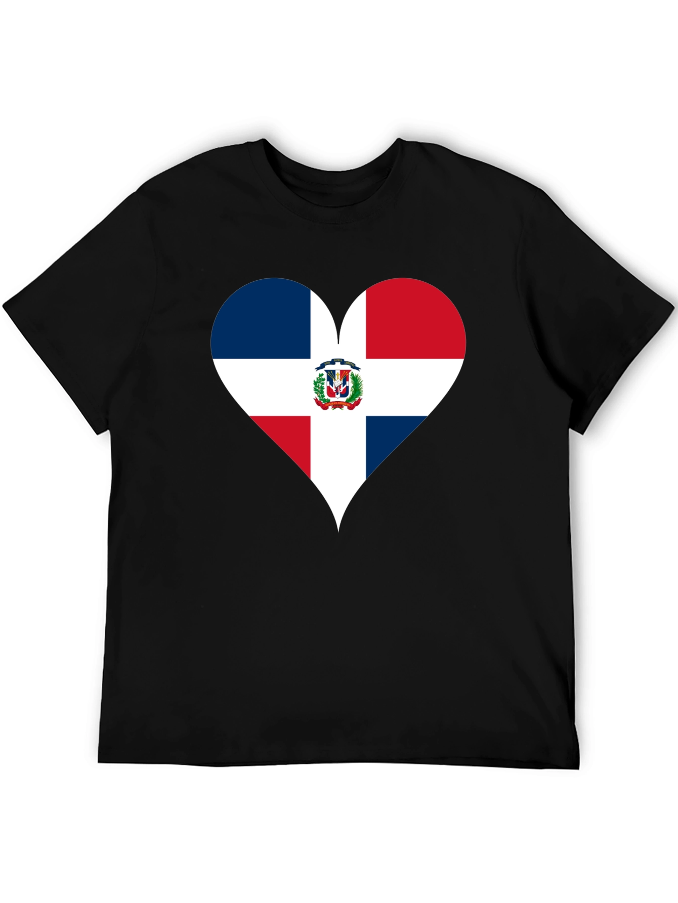 Dominican Republic Flag Heart T-Shirt