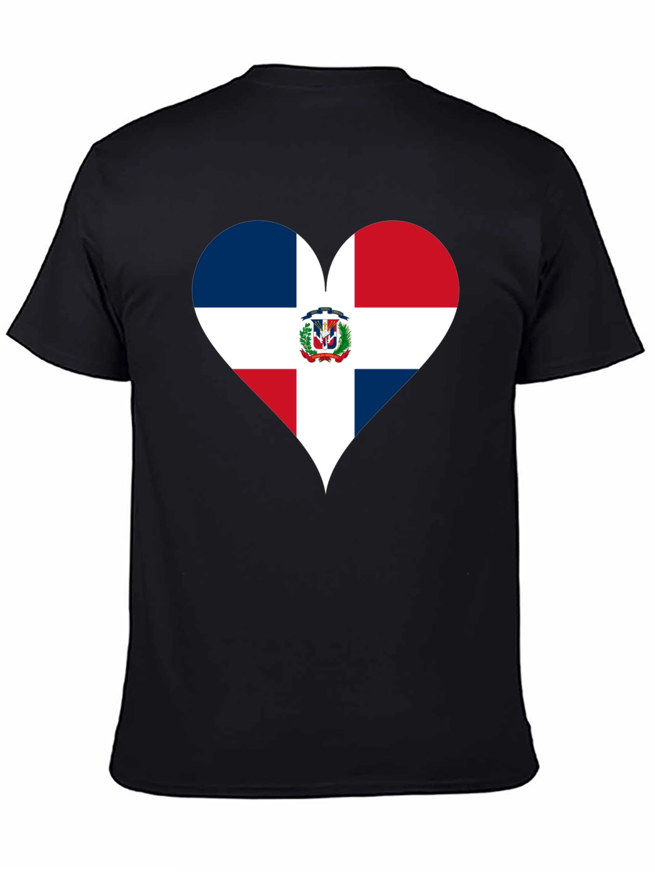 Dominican Republic Flag Heart T-Shirt