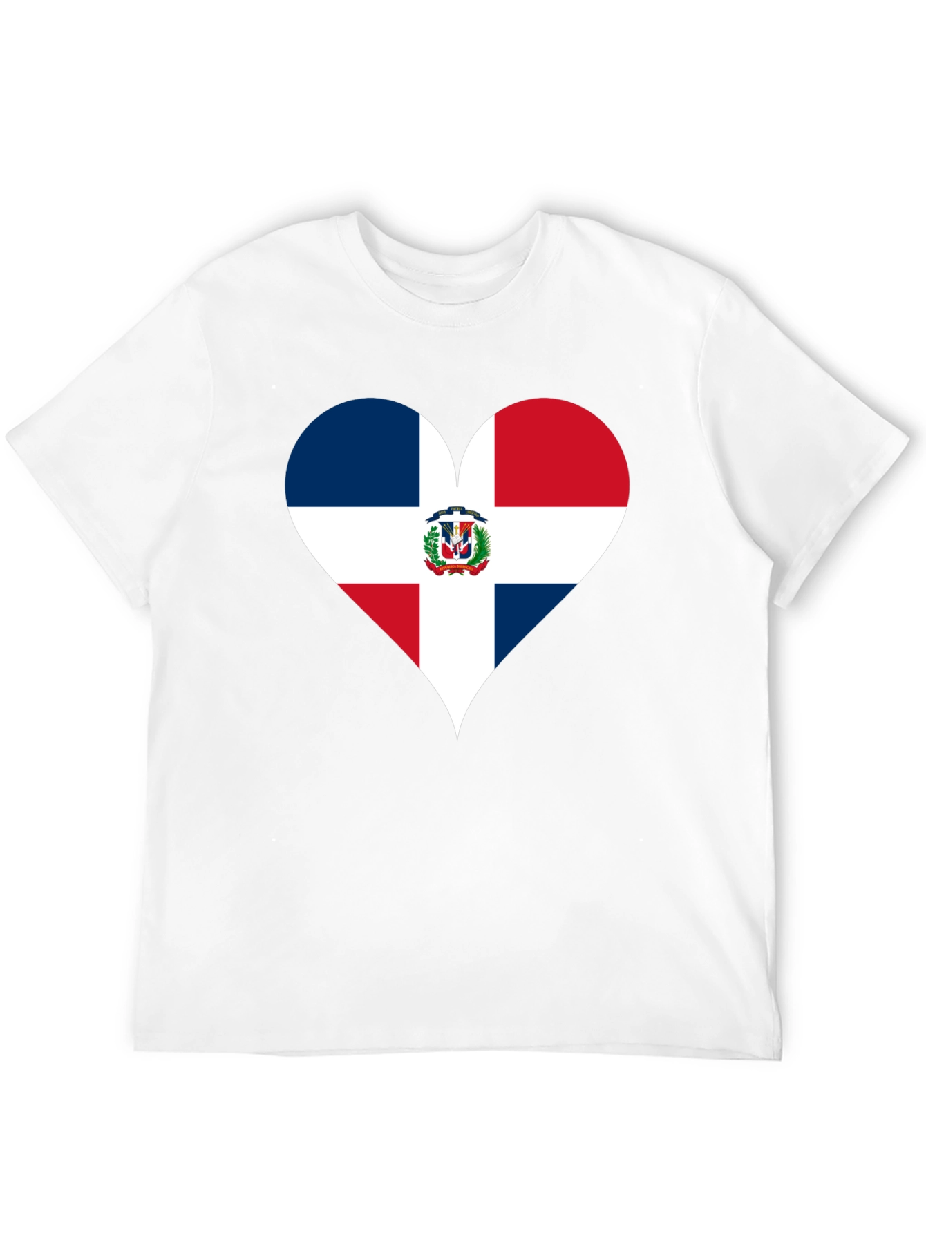 Dominican Republic Flag Heart T-Shirt