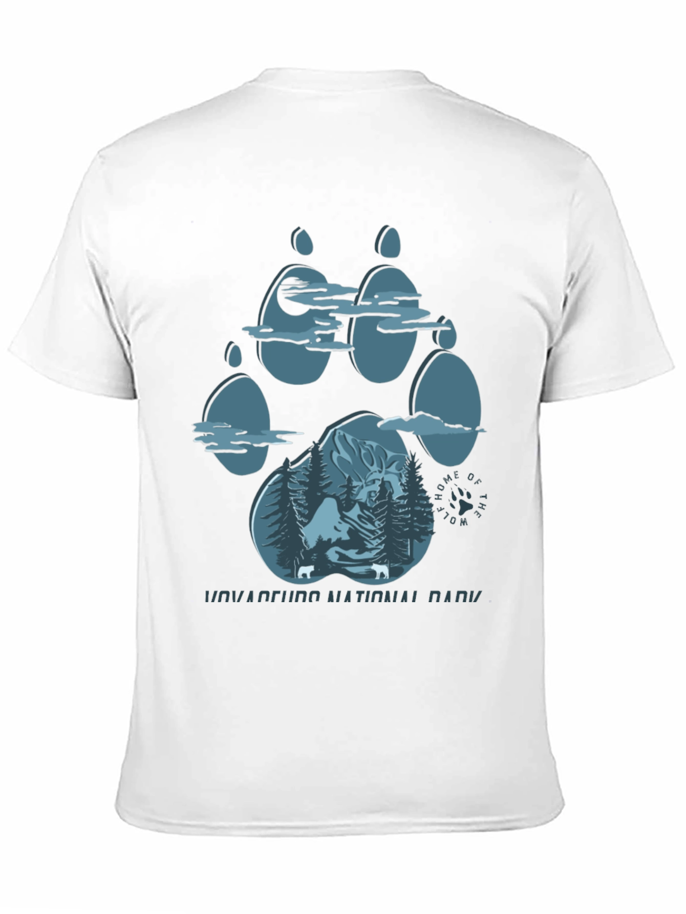 Wolf Paw Print National Park T-Shirt
