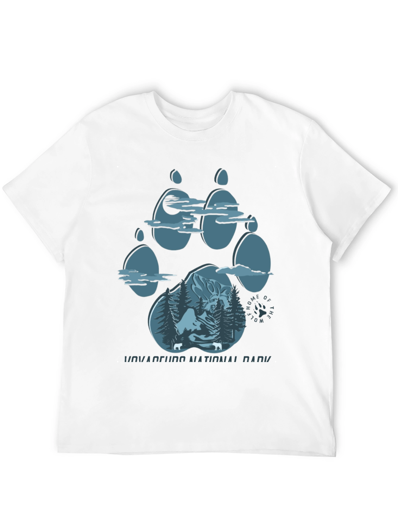Wolf Paw Print National Park T-Shirt