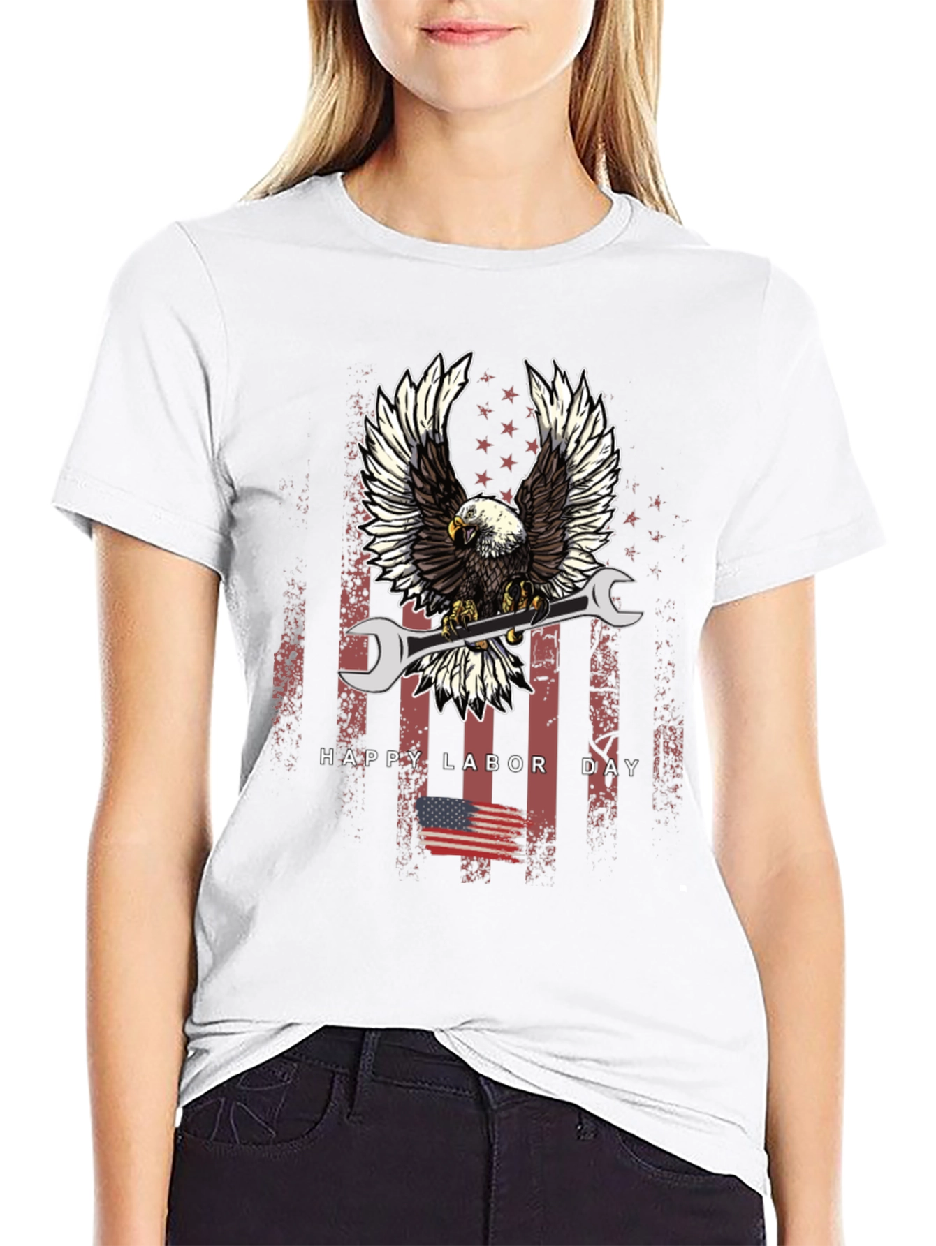 Labor Day Eagle Mechanic T-Shirt