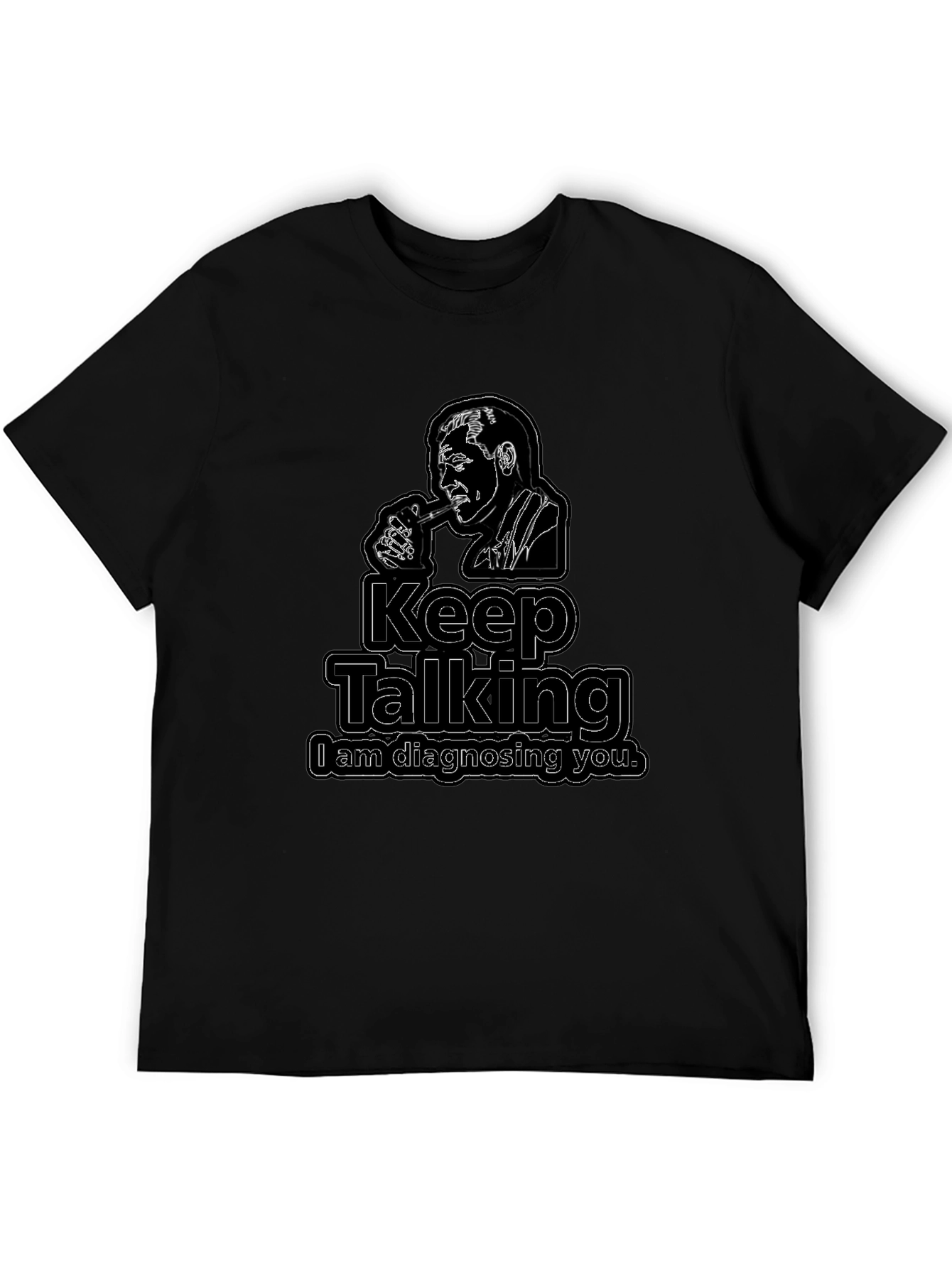 Keep Talking Black Graphic Tee