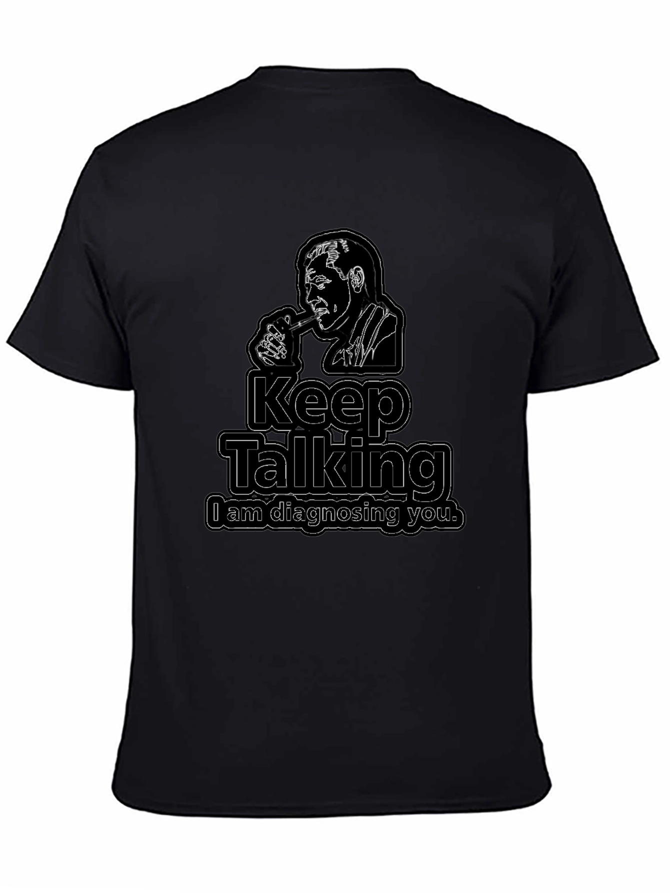 Keep Talking Black Graphic Tee