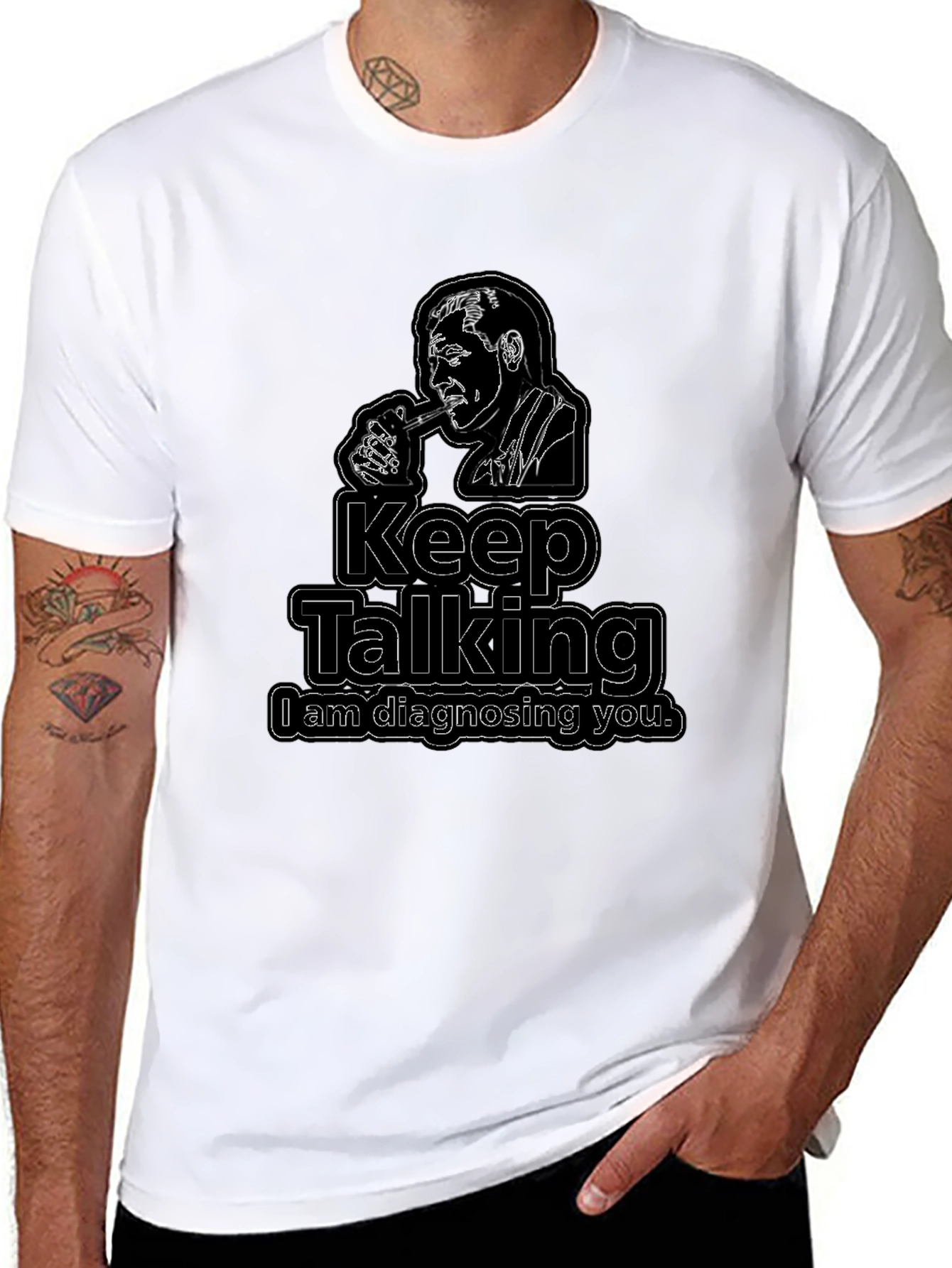 Keep Talking Black Graphic Tee