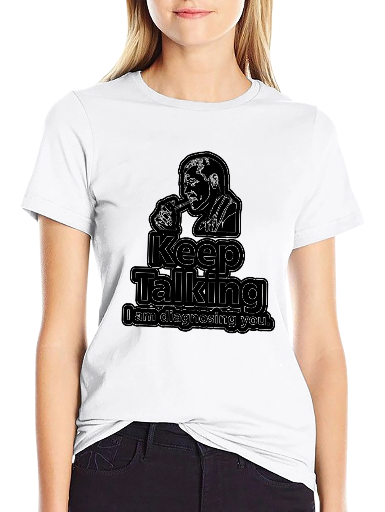 Keep Talking Black Graphic Tee