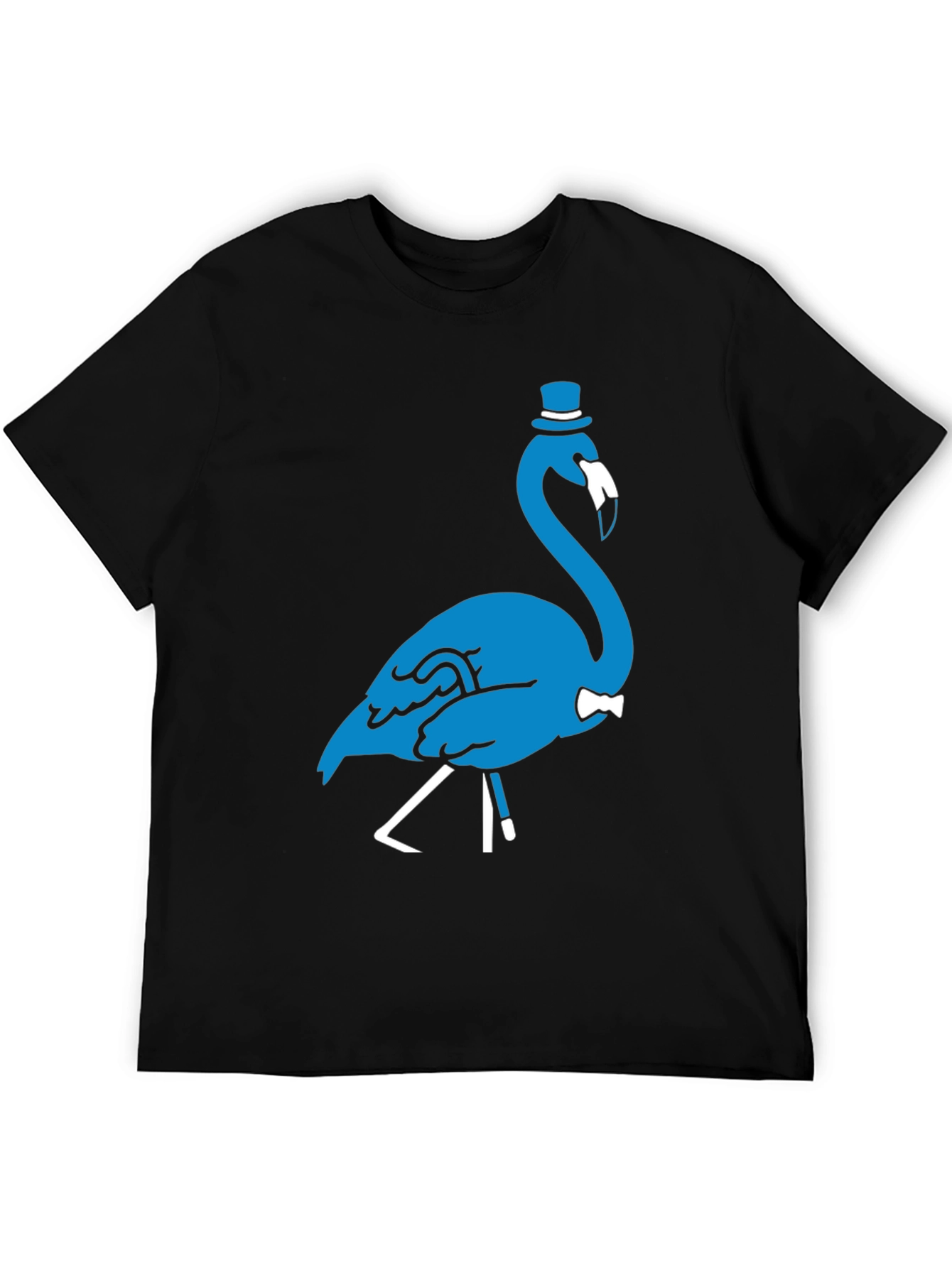Sophisticated Flamingo Graphic Tee - Black