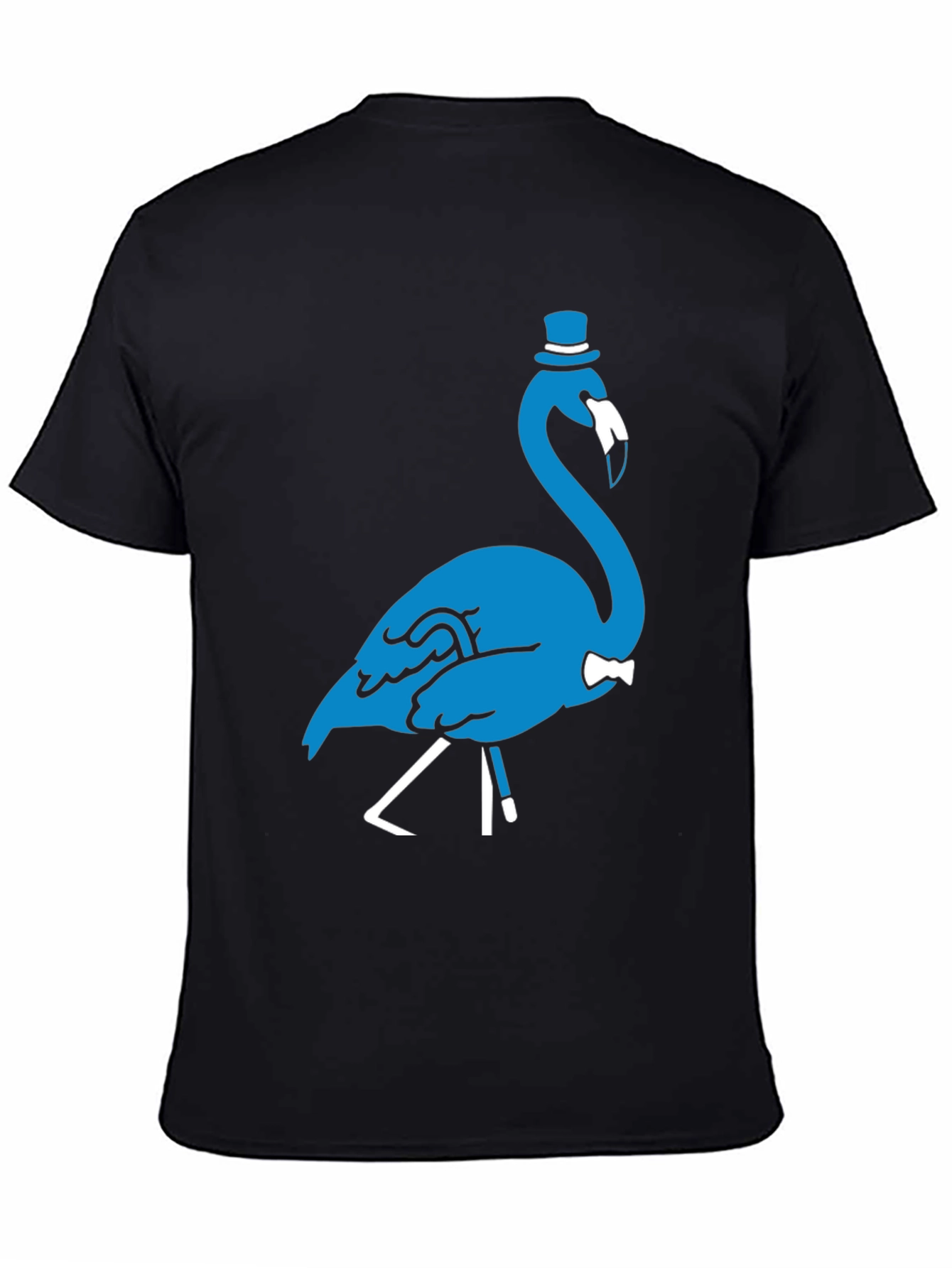 Sophisticated Flamingo Graphic Tee - Black