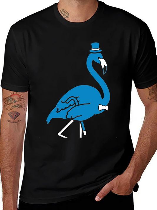 Sophisticated Flamingo Graphic Tee - Black