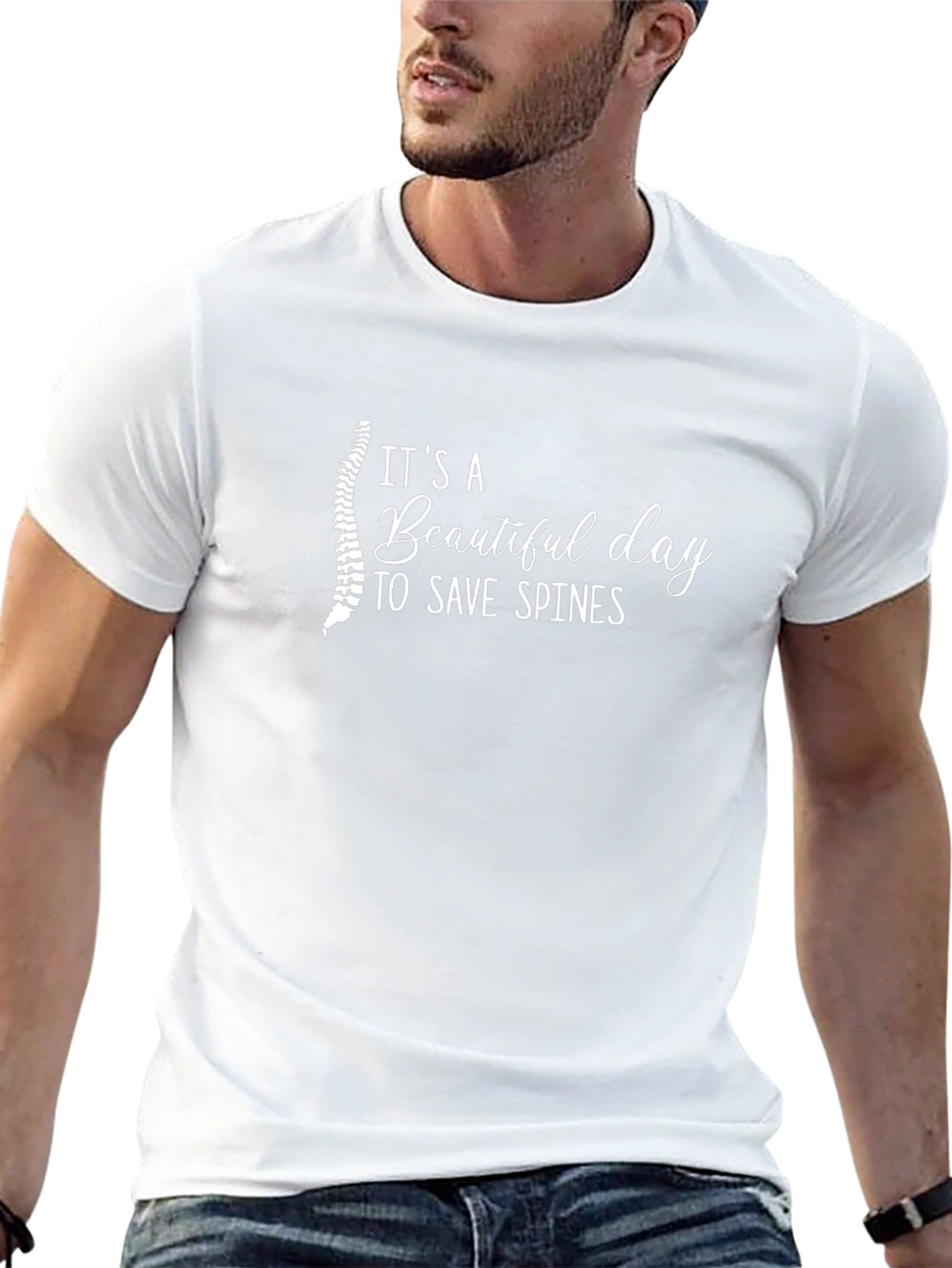 Chiropractor Save Spines Graphic T-Shirt
