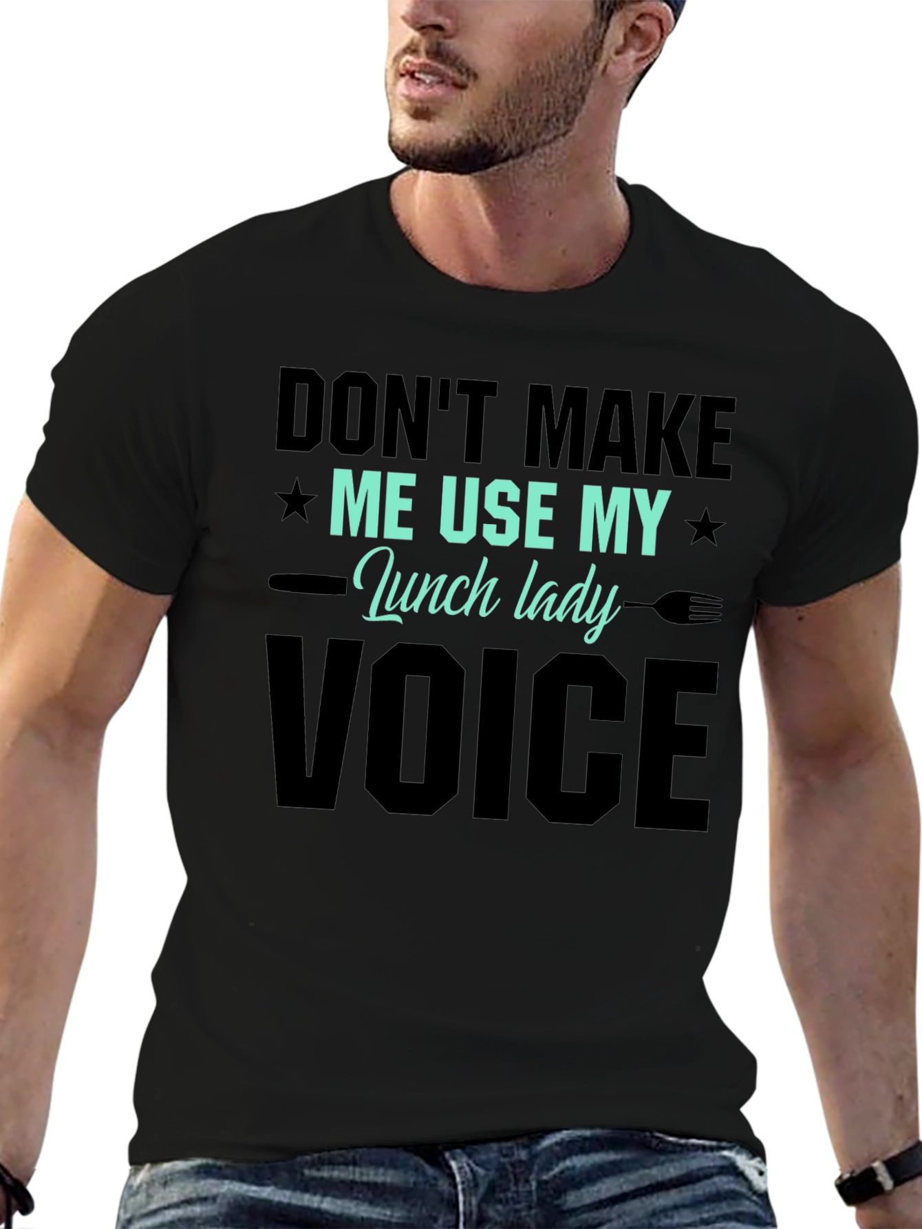 Lunch Lady Voice T-Shirt - Funny Graphic Tee