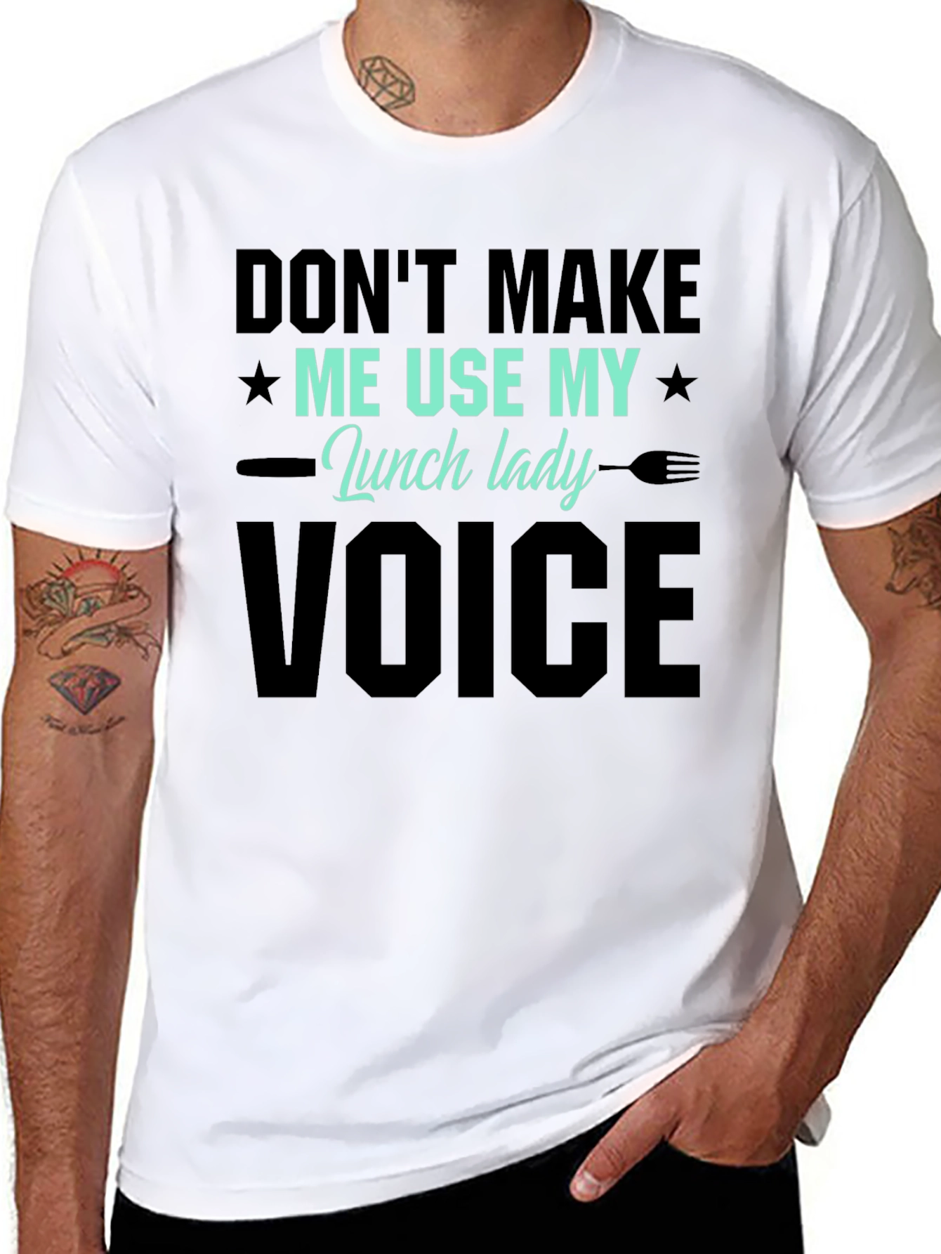 Lunch Lady Voice T-Shirt - Funny Graphic Tee