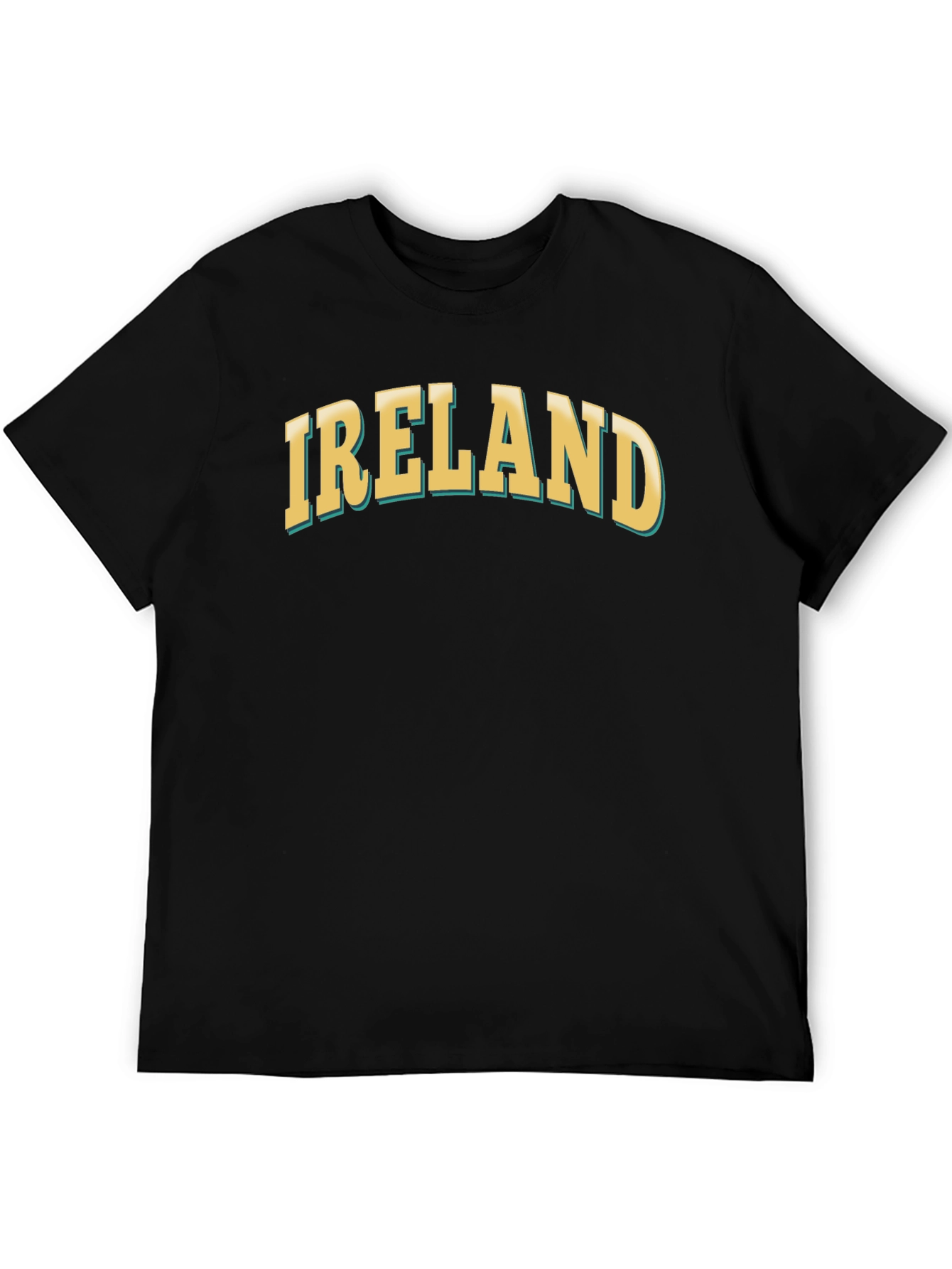 Ireland Graphic Tee - Black Cotton T-Shirt
