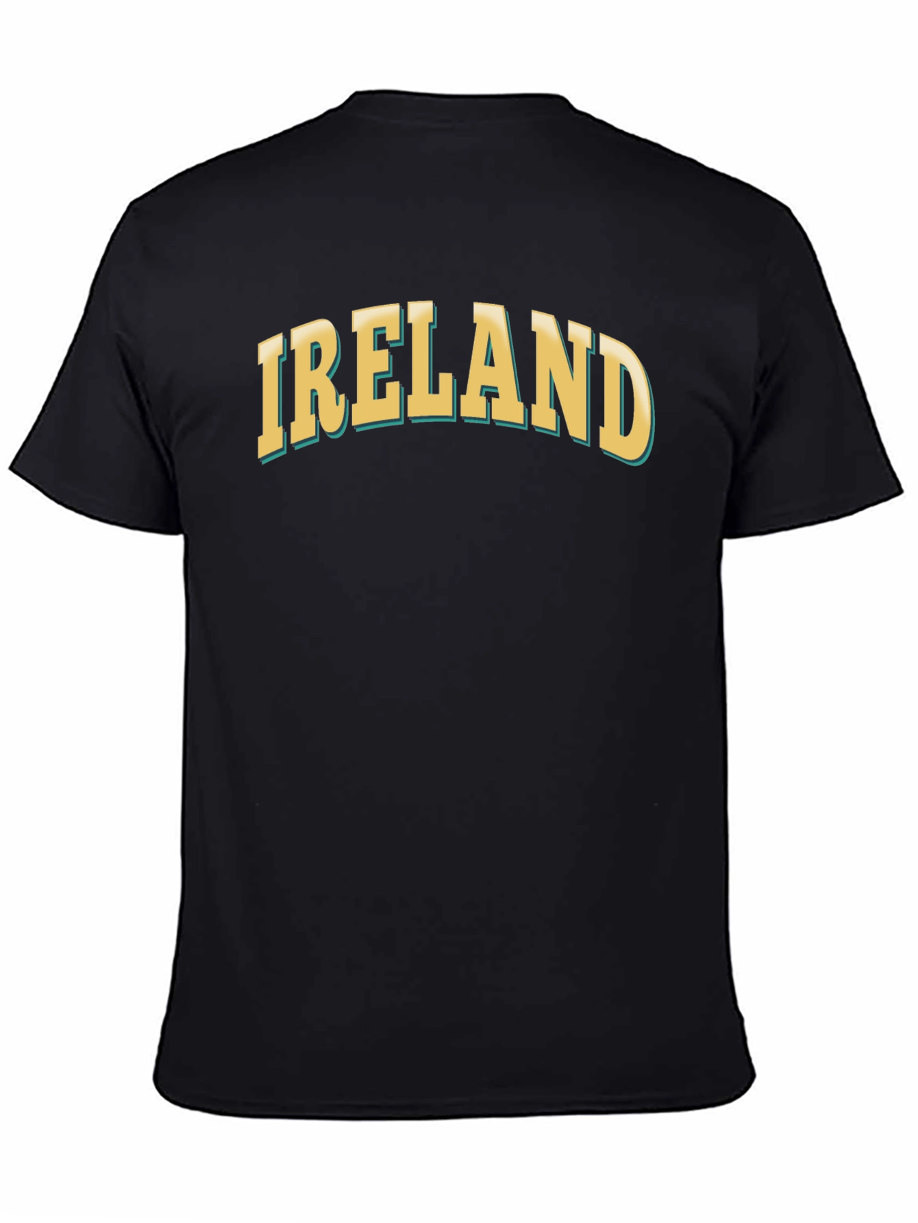Ireland Graphic Tee - Black Cotton T-Shirt