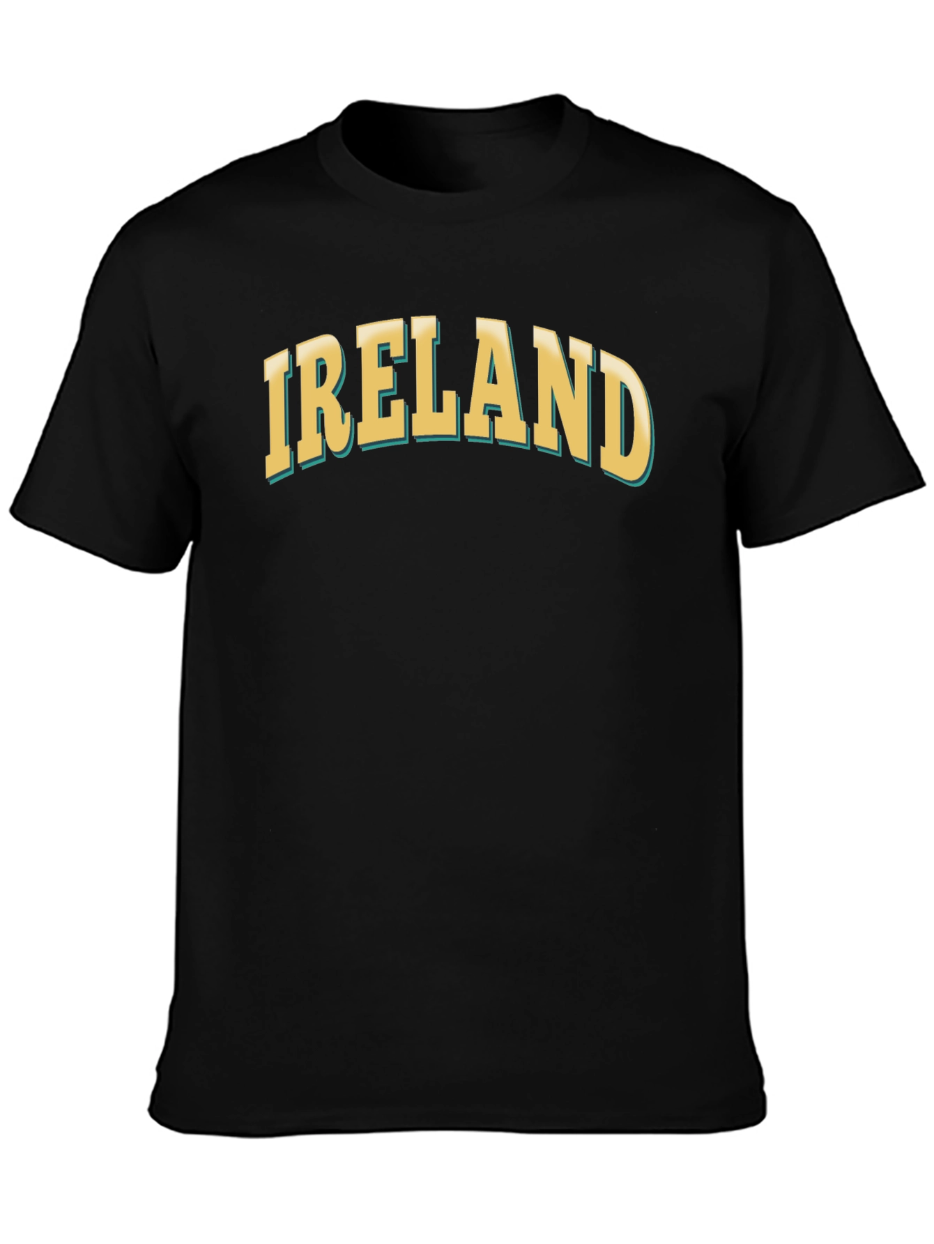 Ireland Graphic Tee - Black Cotton T-Shirt