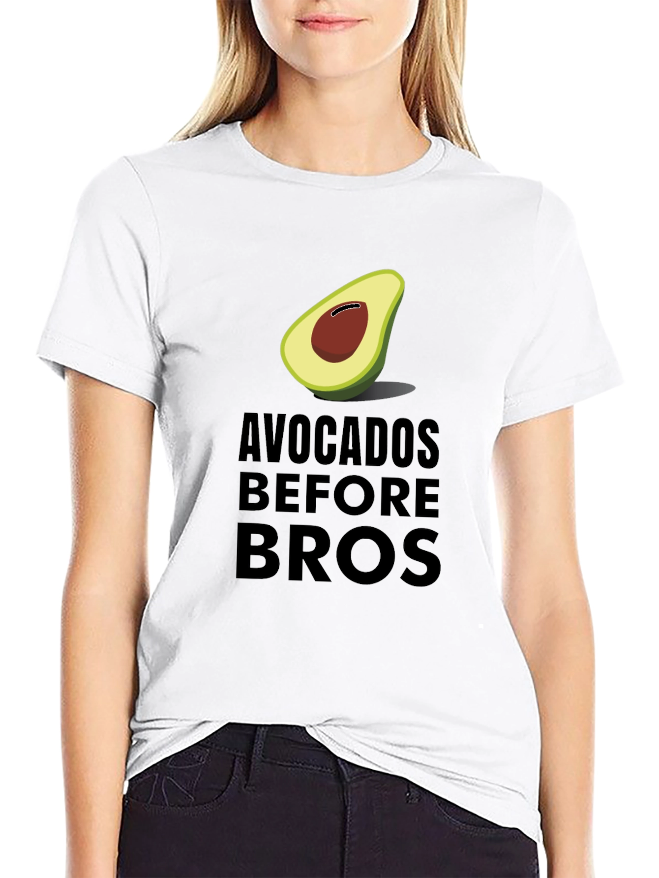 Avocados Before Bros Funny Graphic Tee
