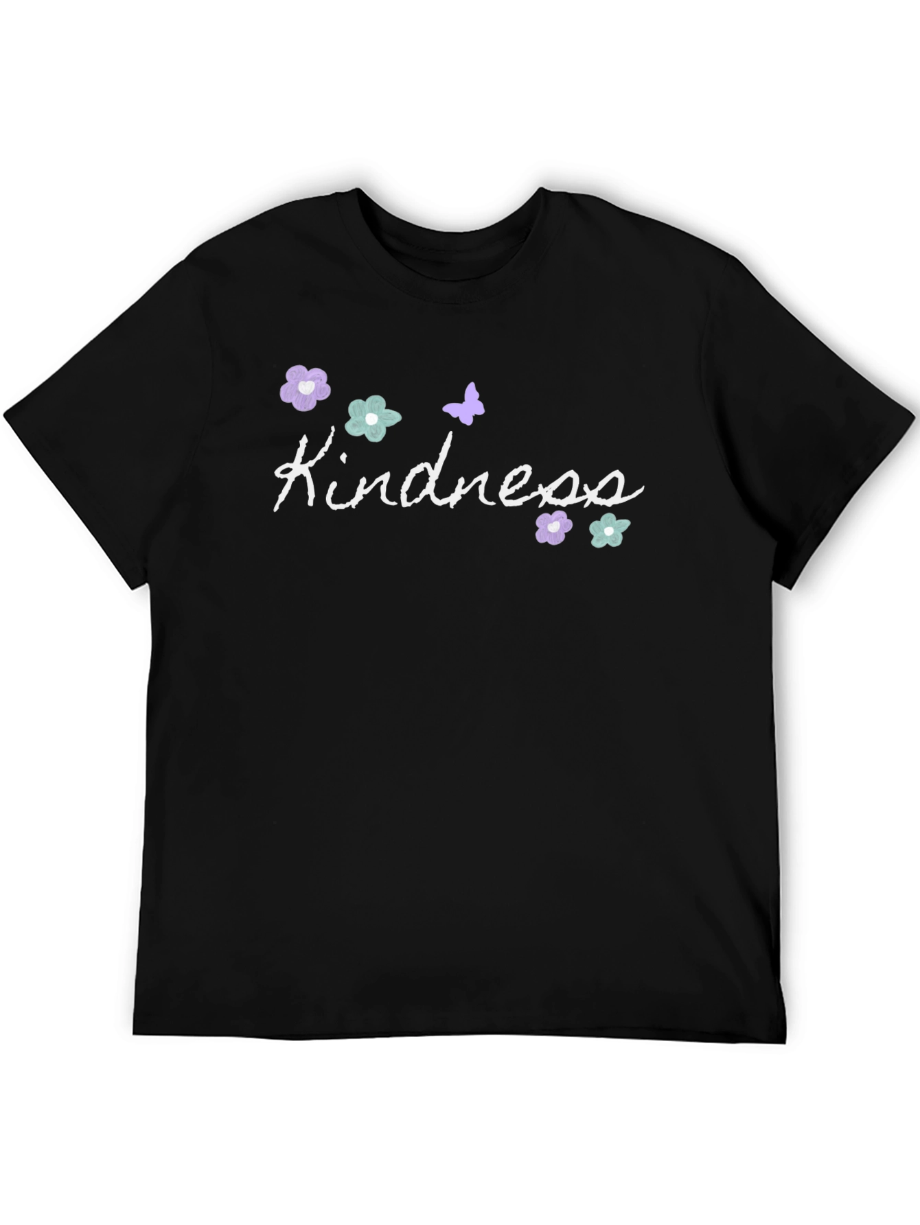Kindness Graphic Tee - Floral Butterfly Design